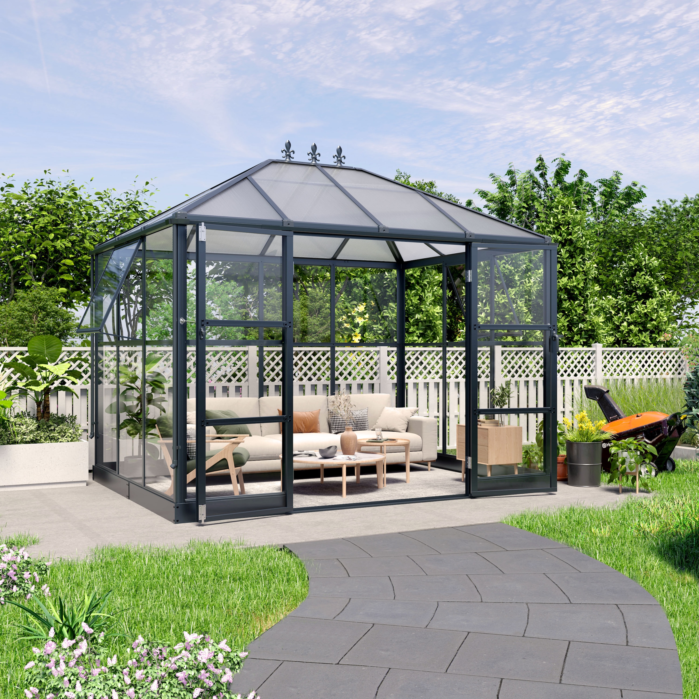 WESTMANN Gewächshaus »Suprema M Schwarz« 215x284x243cm