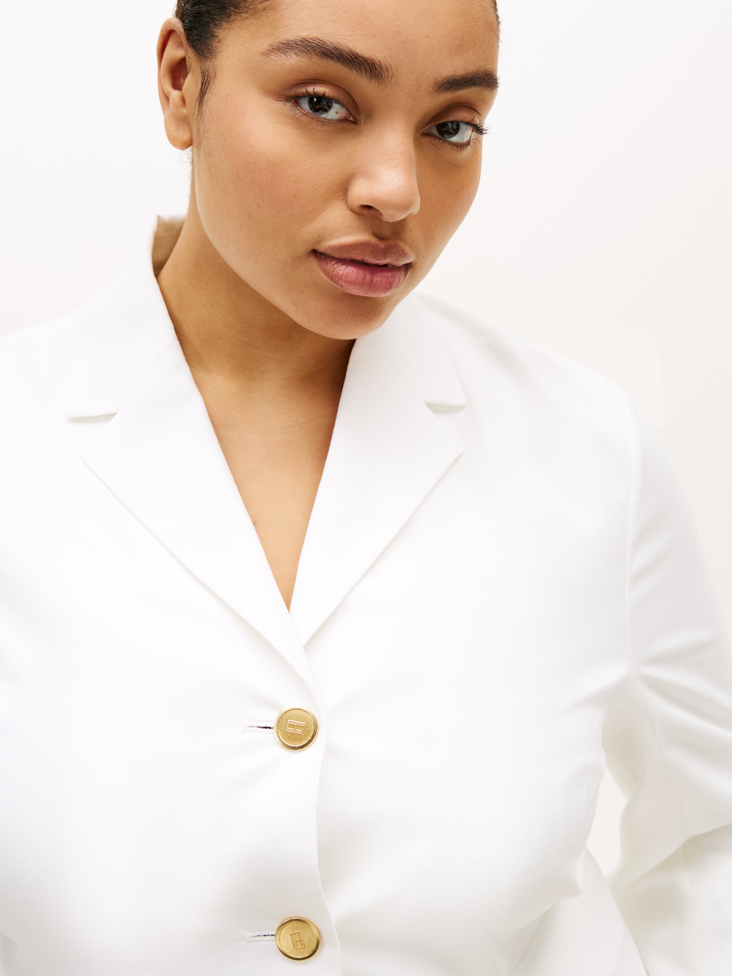 Tommy Hilfiger Curve Jackenblazer "CRV LINEN MIX SLIM BLAZER" in großen Grö günstig online kaufen