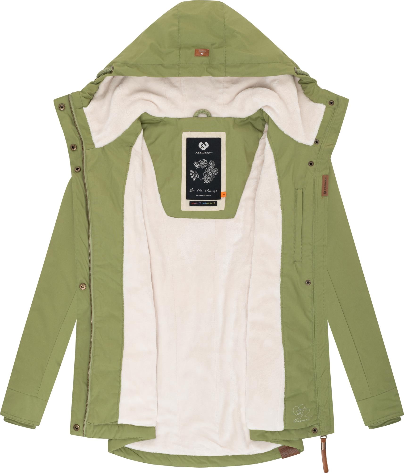 Ragwear Winterjacke »Monade«, mit Kapuze, Damen Winterparka mit Kapuze und m. Fleece gefüttert