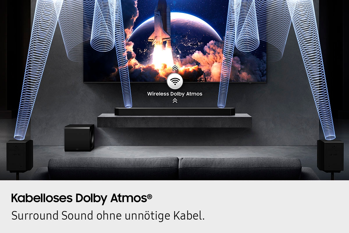 Samsung Soundbar »HW-Q995GF Q-Soundbar«, 11.1.4-Kanal Subwoofer & Rücklautsprecher, Kabellos Dolby Atmos, DTS:X