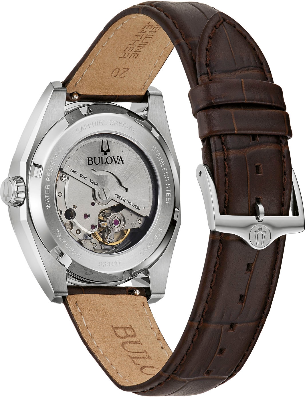 Bulova Automatikuhr »96B427«, Armbanduhr, Herrenuhr, Damenuhr, Edelstahlarmband, Saphirglas