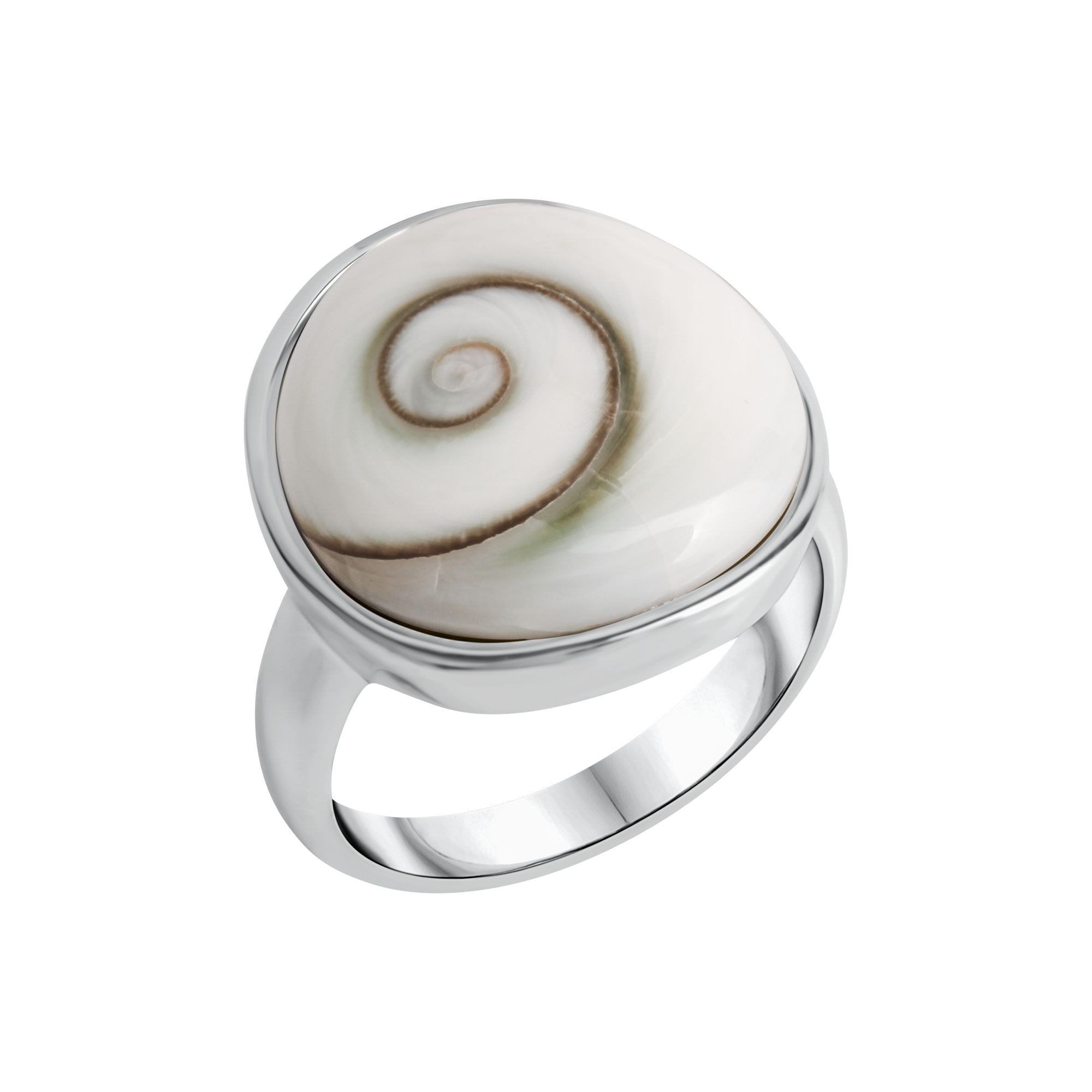 Vivance Fingerring »925/- Sterling Silber rhodiniert | BAUR Muschel bestellen mit weiß«