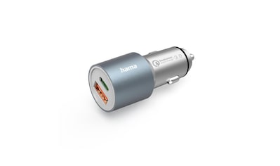 USB-Ladegerät »Auto-Schnellladegerät, 1x USB-C PD, 1x USB-A QC, 38 W, Metall«