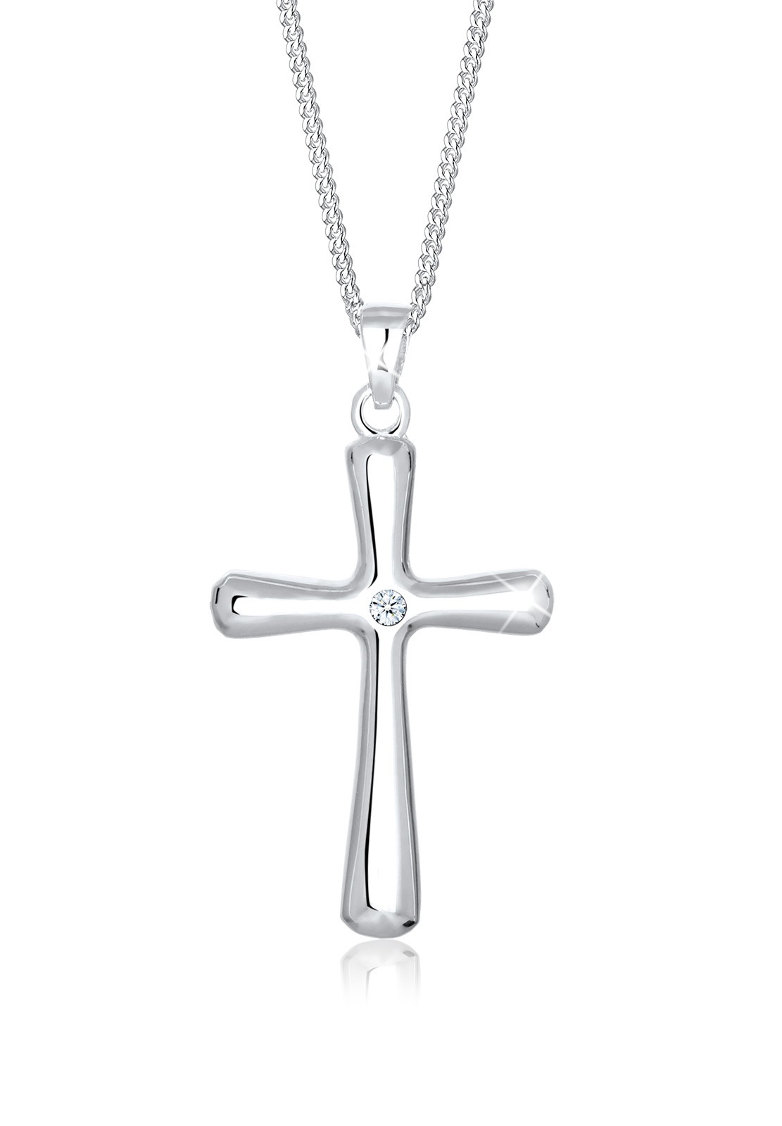 Collierkettchen »Kreuz Diamant Konfirmation Kommunion 925 Silber«