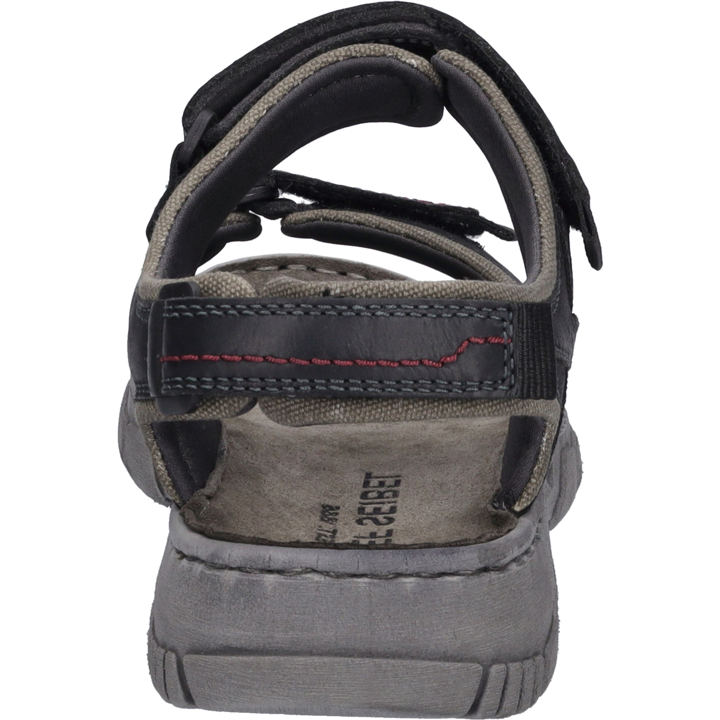 Sandale JOSEF SEIBEL "Brendan 03, schwarz-kombi", Herren, Gr. 42, schwarz (schwarz, kombi), Obermaterial: 80% Rindsleder Leather cow. 20% Textilmaterial TEXMAT., Schuhe Sandale 3