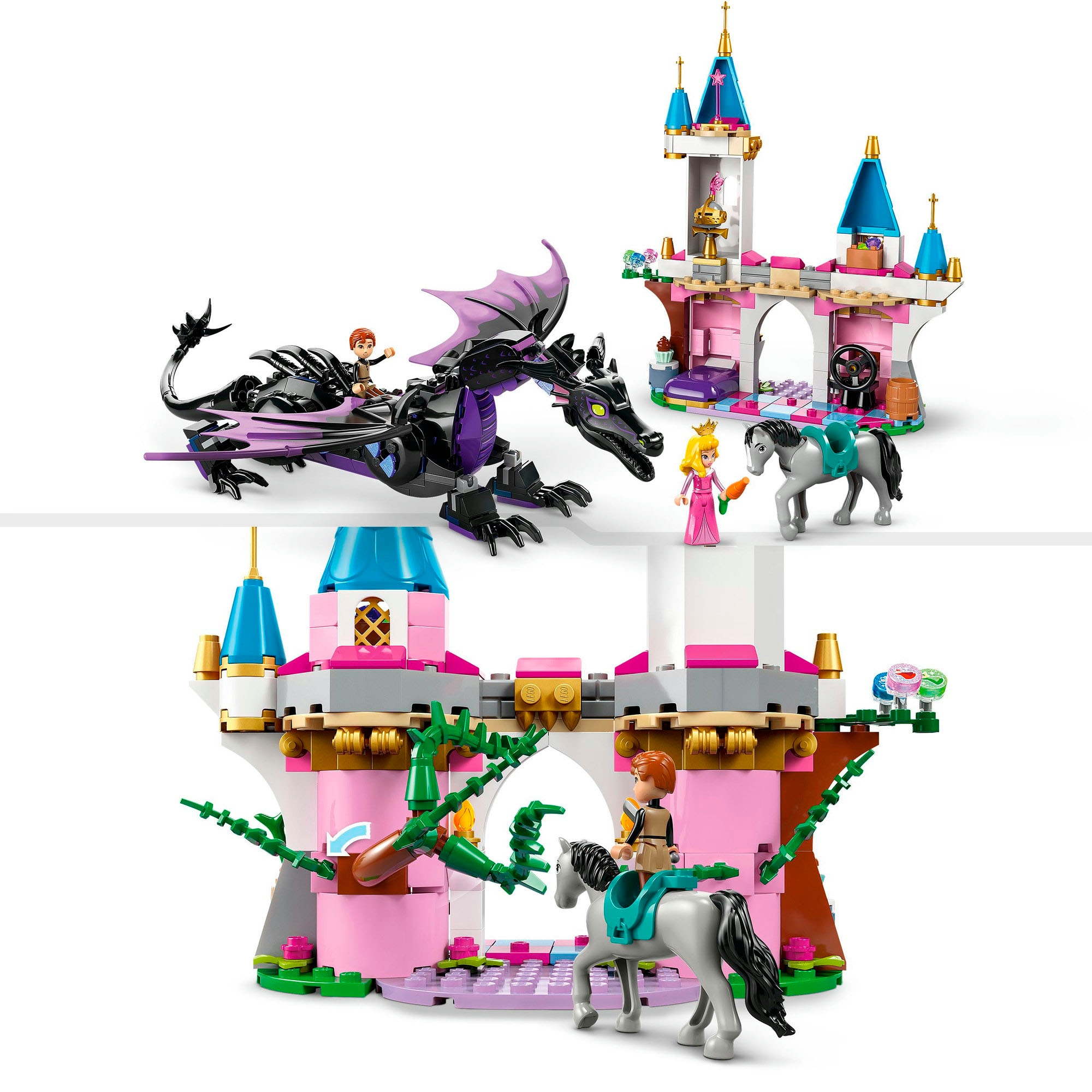 LEGO® Konstruktionsspielsteine »Malefiz als Drache (43240), LEGO Disney Princess«, (583 St.), Made in Europe