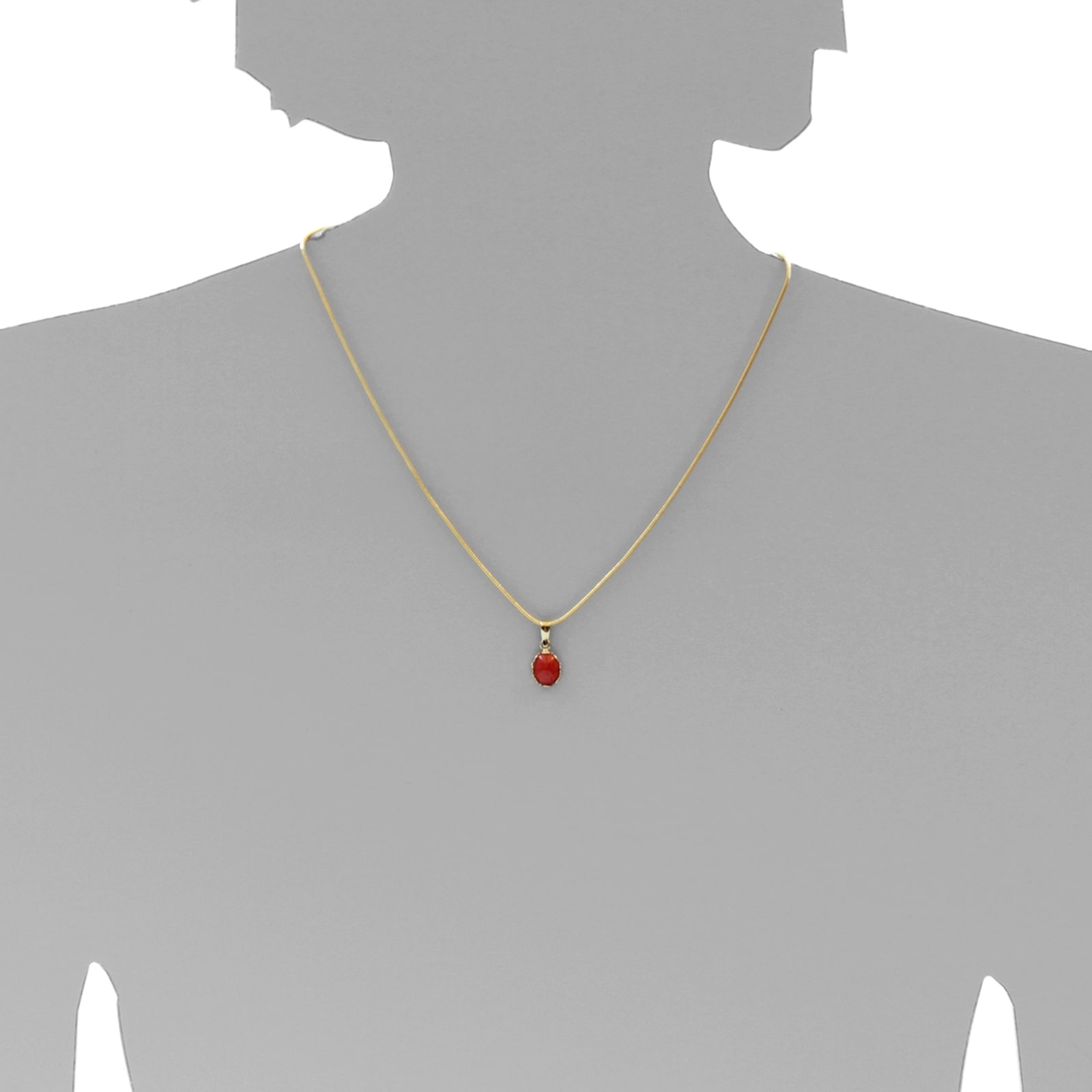 OSTSEE-SCHMUCK Kettenanhänger »- Käthe - Gold 333/000 - Koralle«