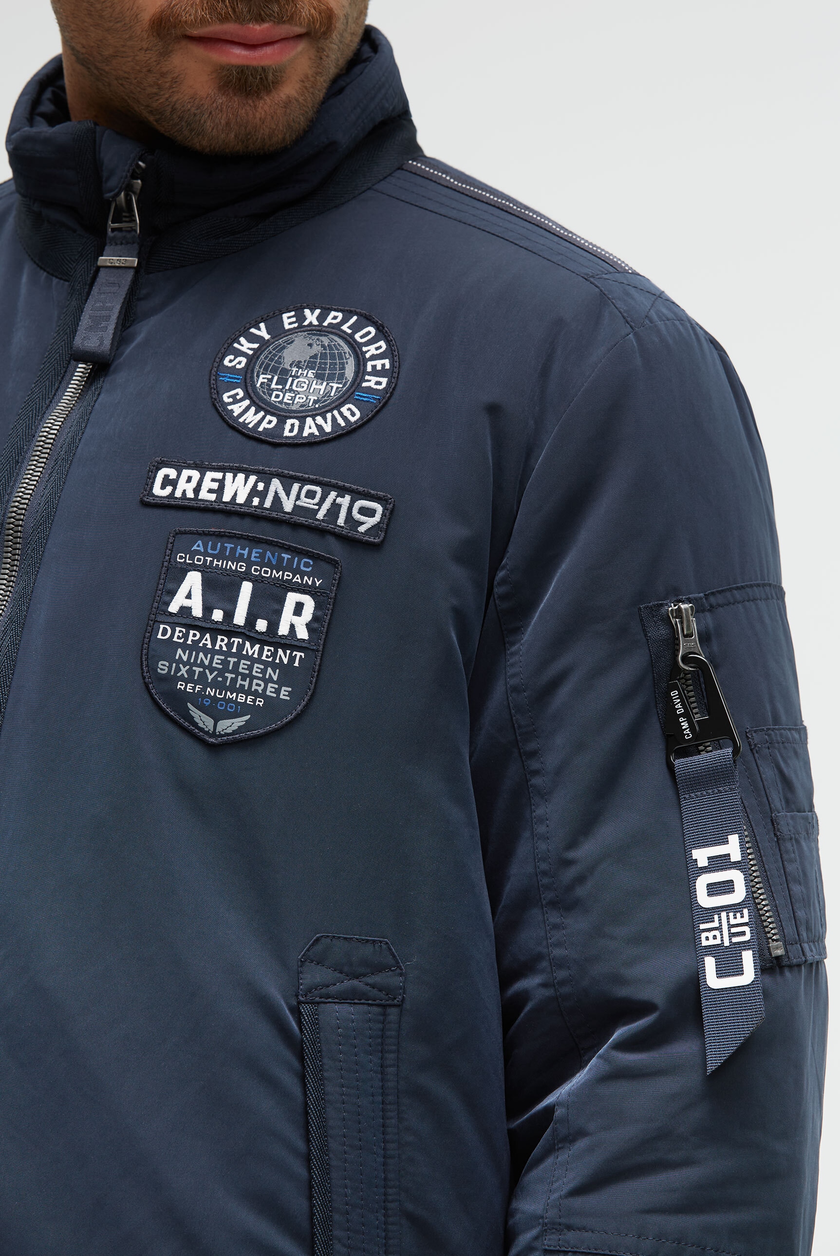 CAMP DAVID Outdoorjacke, ohne Kapuze, mit Ärmeltasche