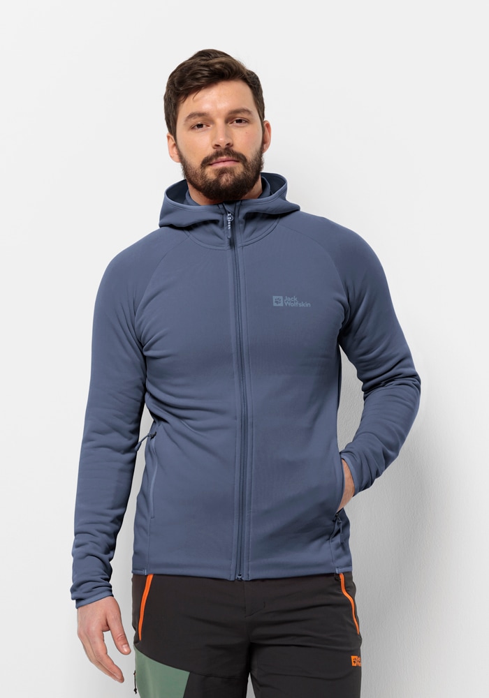 Jack Wolfskin Fleecejacke "BAISELBERG HOODED FZ M", mit Kapuze