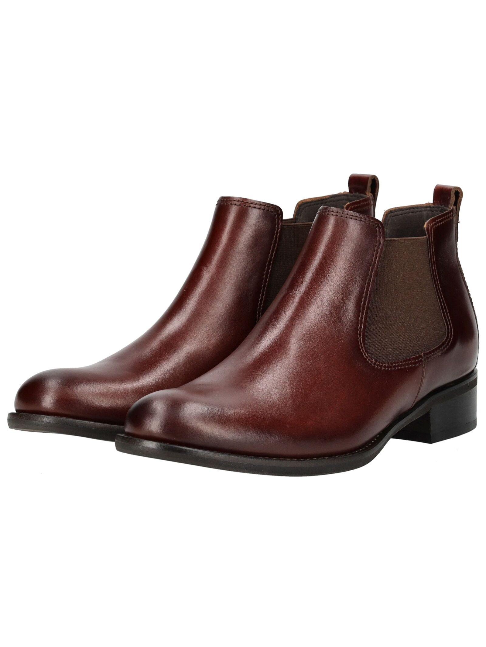 Stiefelette GABOR "Gabor Stiefelette Leder/Textil", Damen, Gr. 39, mittelbraun, Leder, Textil, Schuhe Stiefelette 3