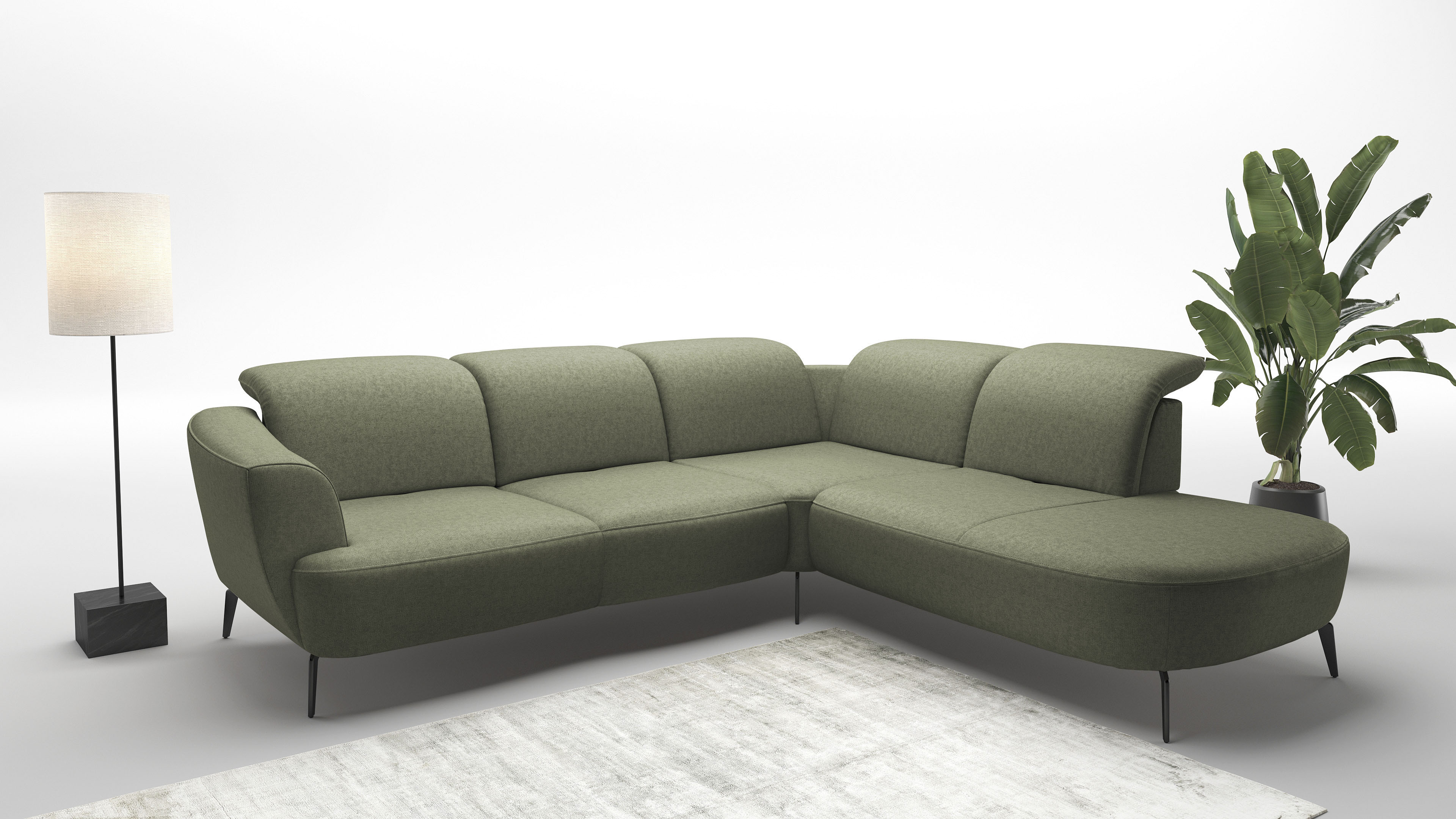 sit&more Ecksofa "Zoe" ink.Sitztiefenverstellung, wahlweise mit Kopfteilverstellung