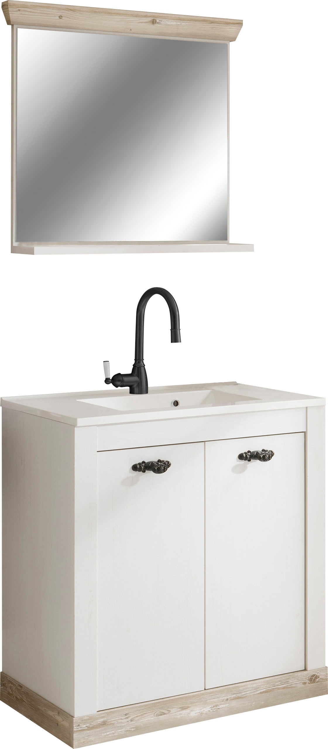 Home affaire Badmöbel-Set "Florenz, Bad im Landhausstil, 2-teiliges Badezim günstig online kaufen