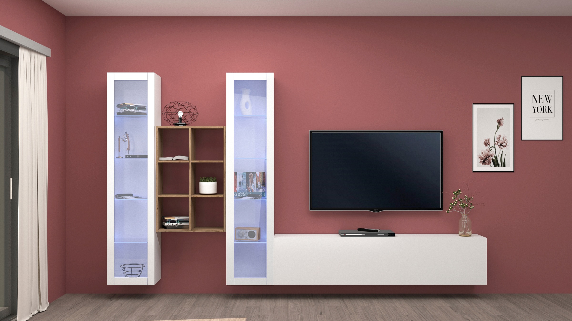 Home affaire Wohnwand "Maruska" 1 Stk. tlg. günstig online kaufen