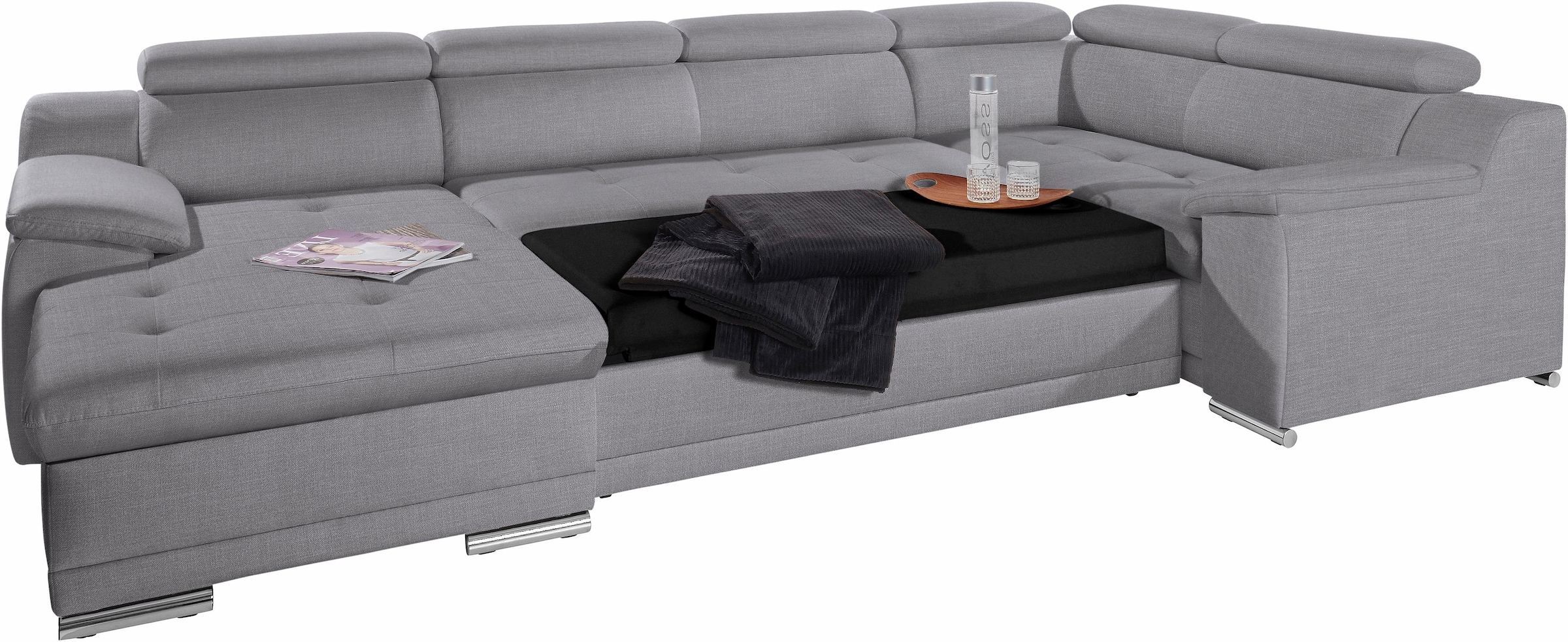 sit&more Wohnlandschaft »Top Andiamo U-Form«, mit Kopfteilverstellung, wahlweise mit Bettfunktion