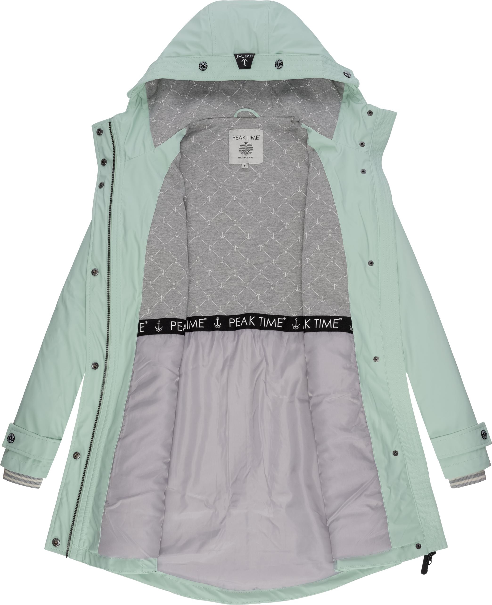 | TIME Kapuze, Regenmantel taillierter BAUR »L60042«, Regenjacke kaufen mit PEAK für Damen für stylisch