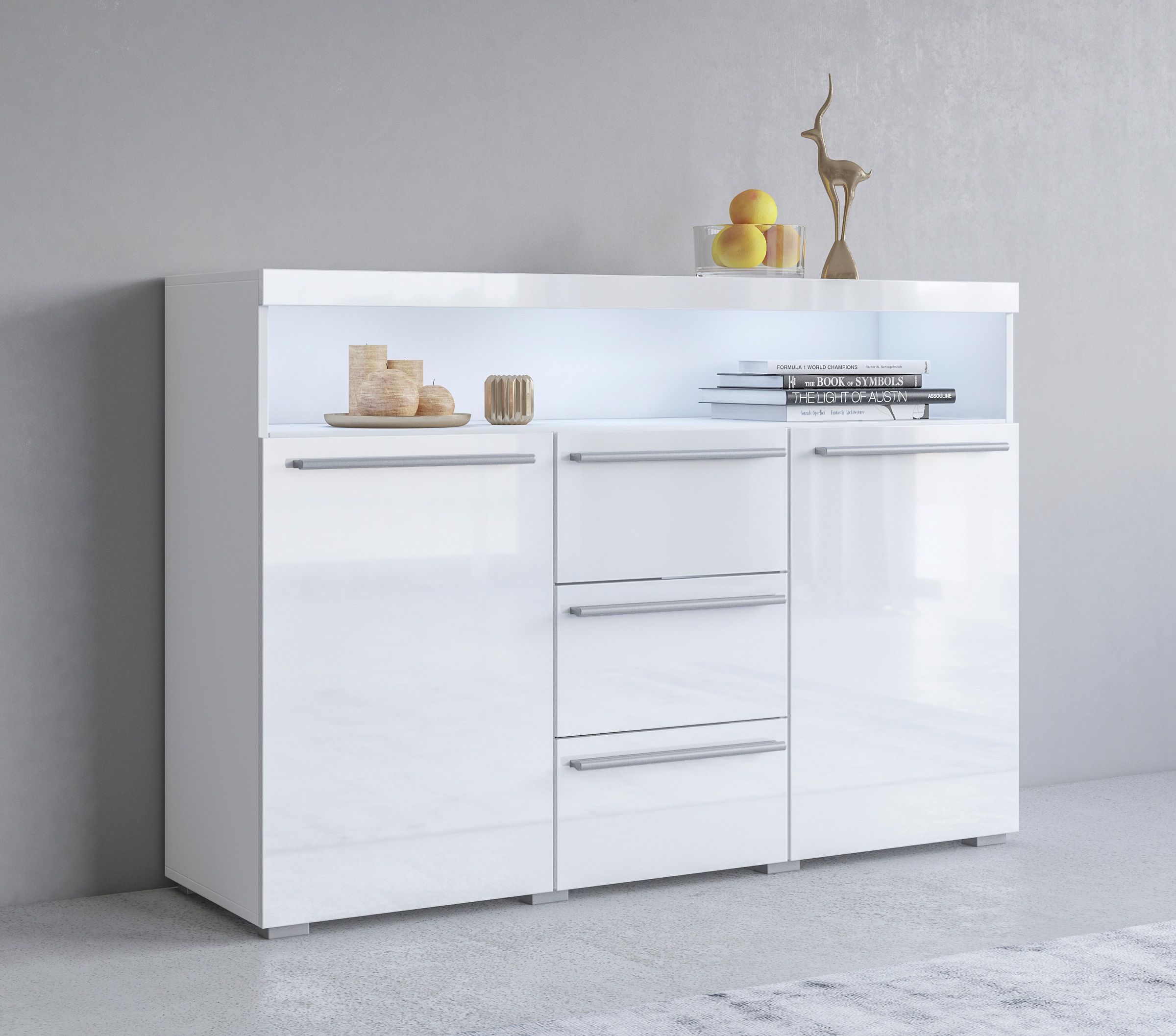 OTTO home Sideboard "India,Breite 132cm stilvolle Anrichte mit 2Türen, 3 Sc günstig online kaufen