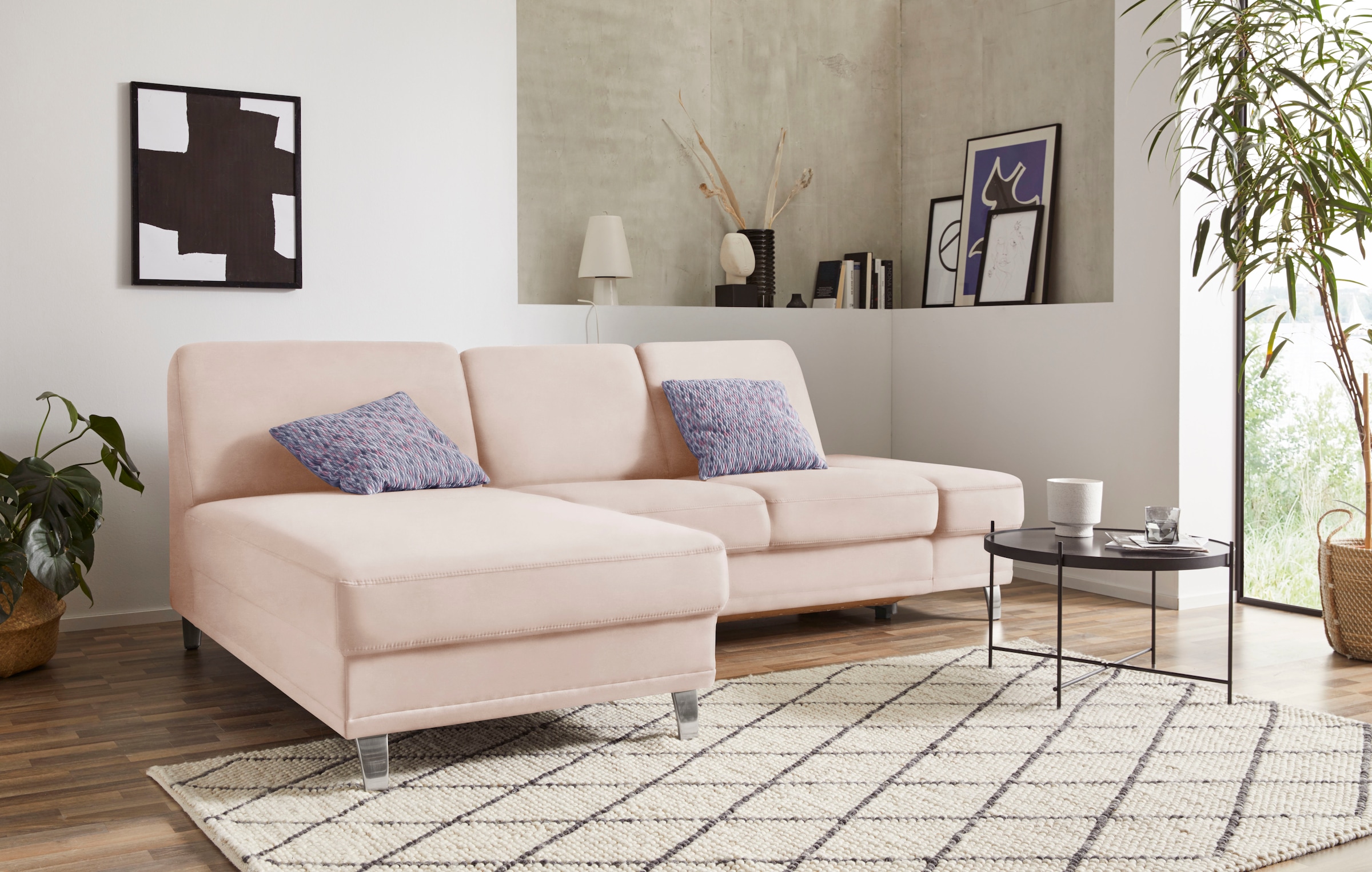 sit&more Ecksofa "Clio L-Form" optional Schlaffunktion oder Vorziehsitz und Bettkasten, Federkern