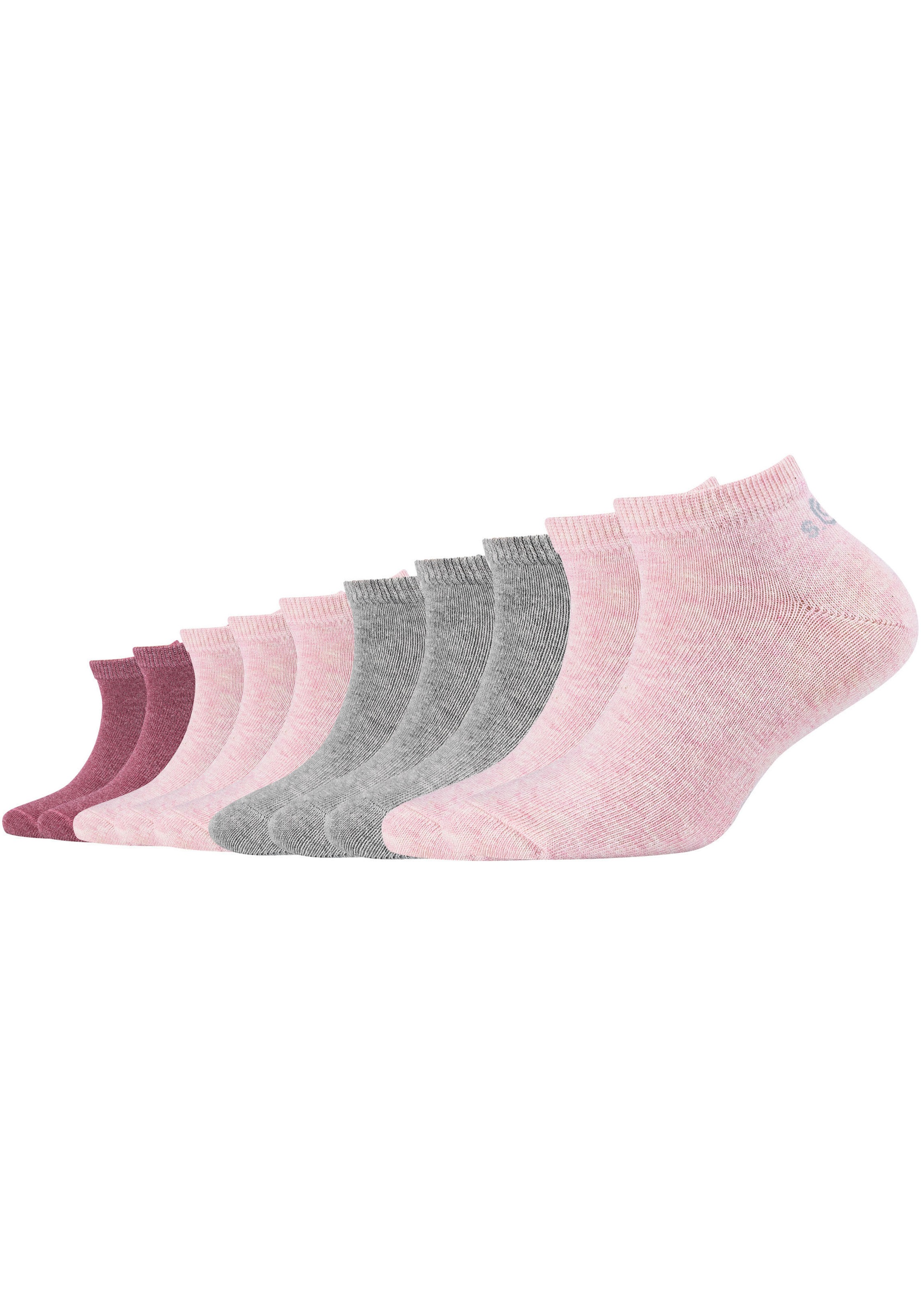 s.Oliver Sneakersocken "essentials" 10 Paar tlg. weiche Zehennähte, druckfreies Minibündchen
