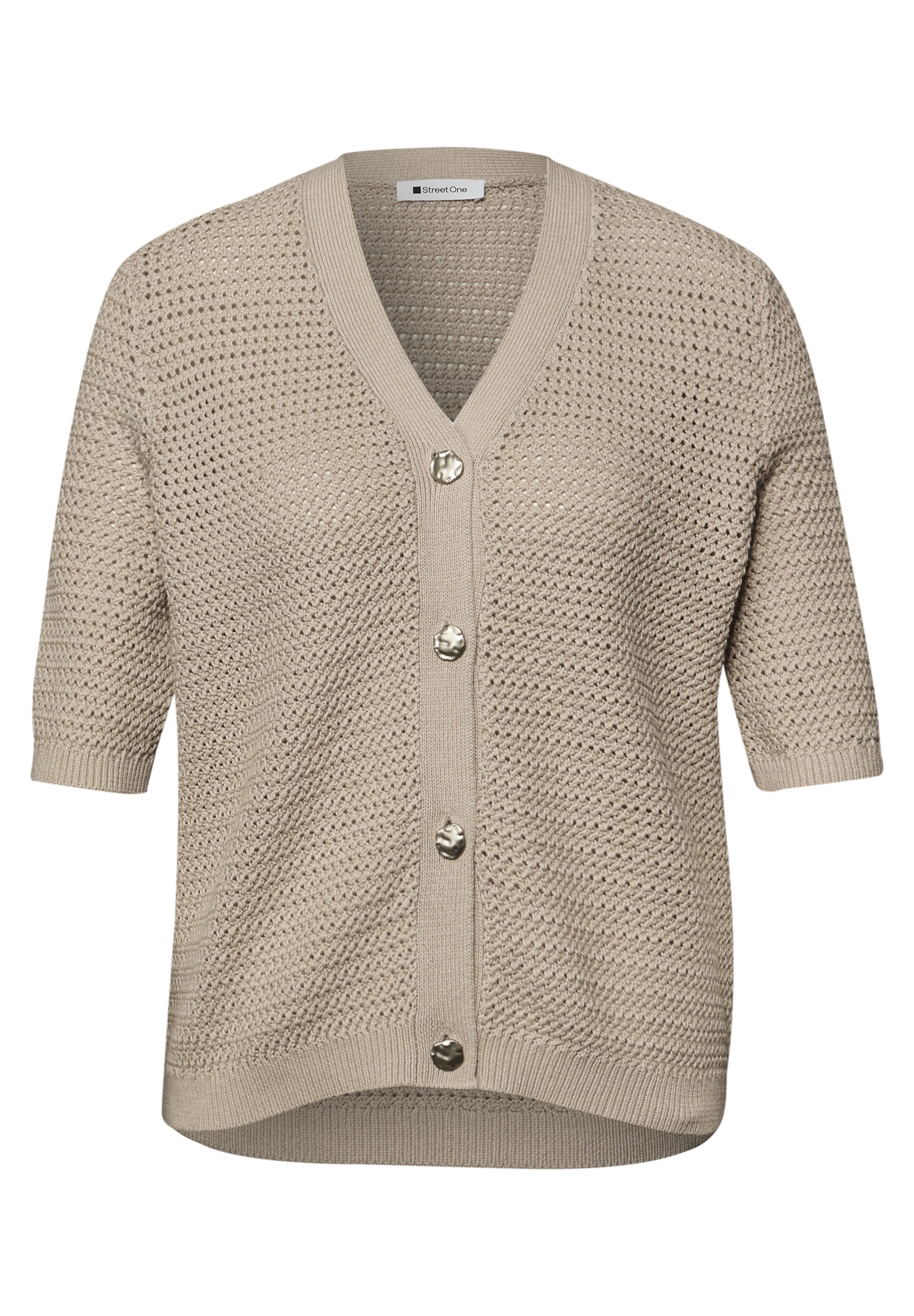 STREET ONE Strickjacke aus reiner Baumwolle