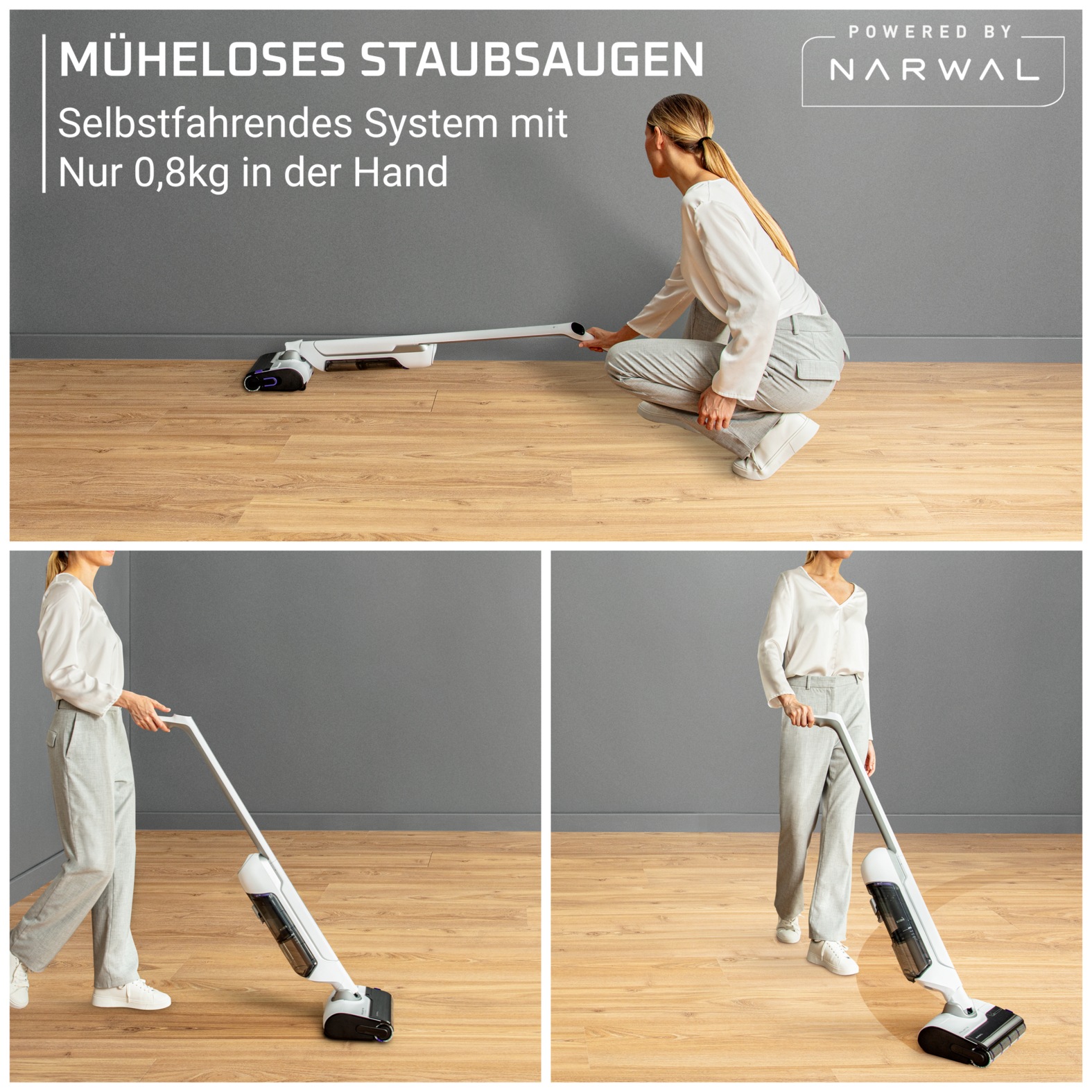 Rowenta Nass-Trocken-Akkusauger »X-Clean 10, Saugen und Wischen, lange Laufzeit, LED-Bildschirm«, selbstreinigend und -trocknend, geeignet für Hartböden, GZ7540