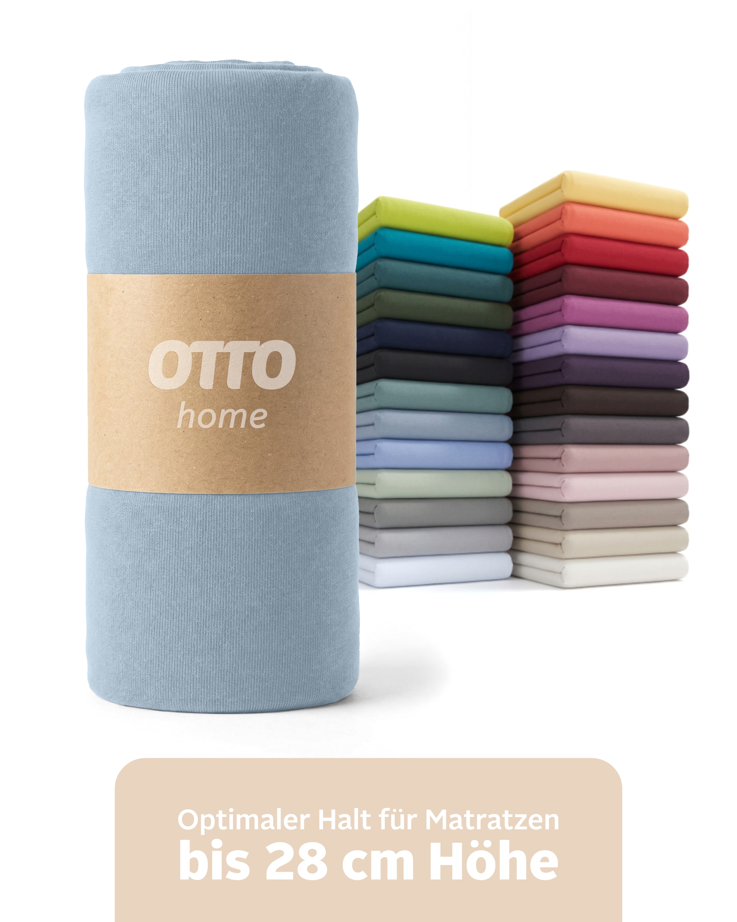 OTTO home "BLACKBERRY in PREMIUM und BASIC Qualität, 100% Baumwolle" für hohe Matratzen bis 28 cm, Bettlaken, Spannbetttuch, Boxspring
