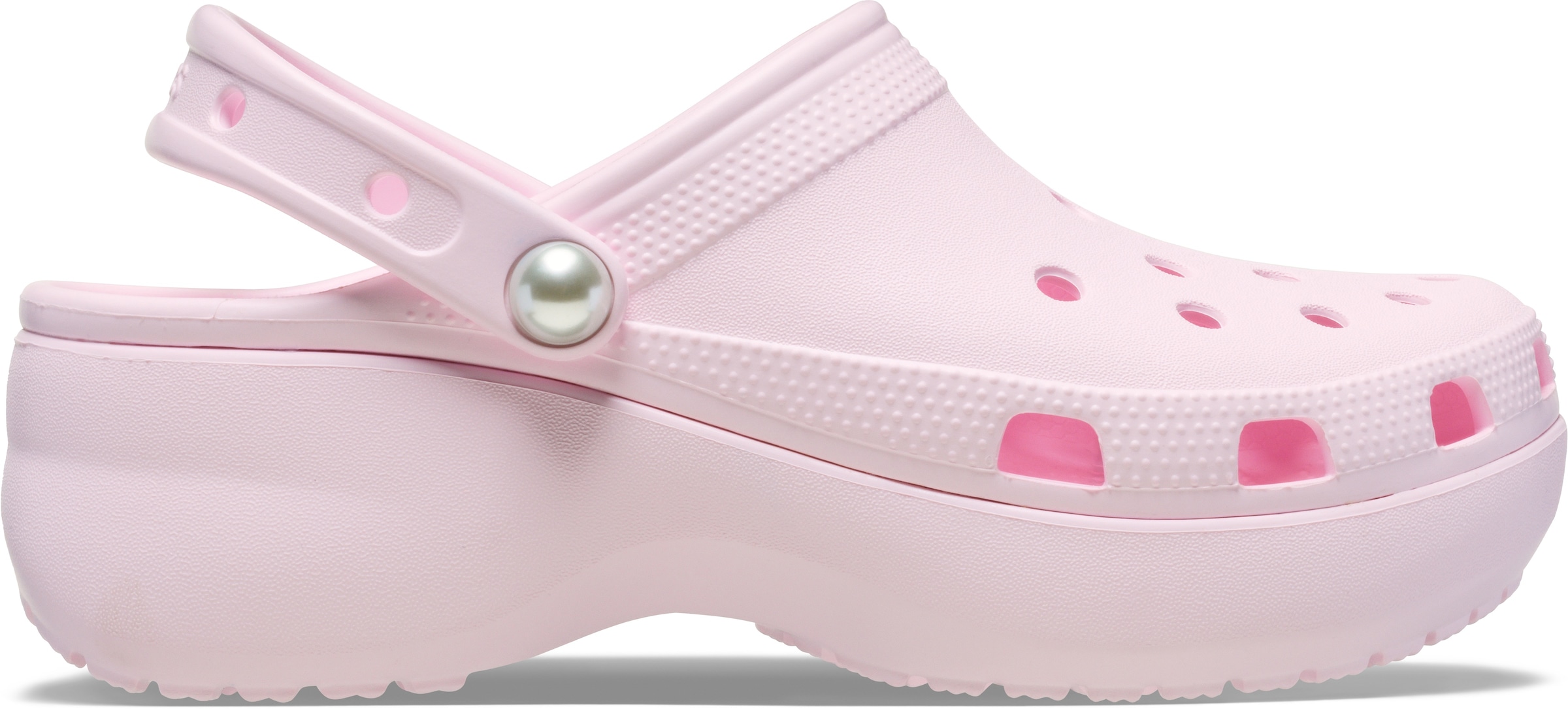 Crocs Clog »Classic Platform Pearl Clog«, Plateaschuh, Sandale mit Zierperlen