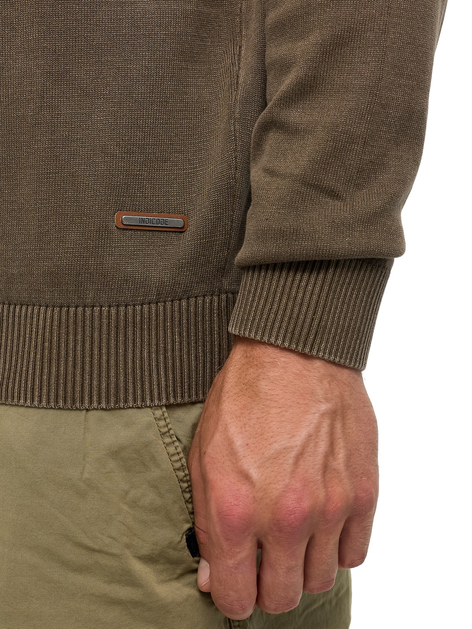 Indicode Troyer »INArkmill ½ zip« Baumwolle, regular fit