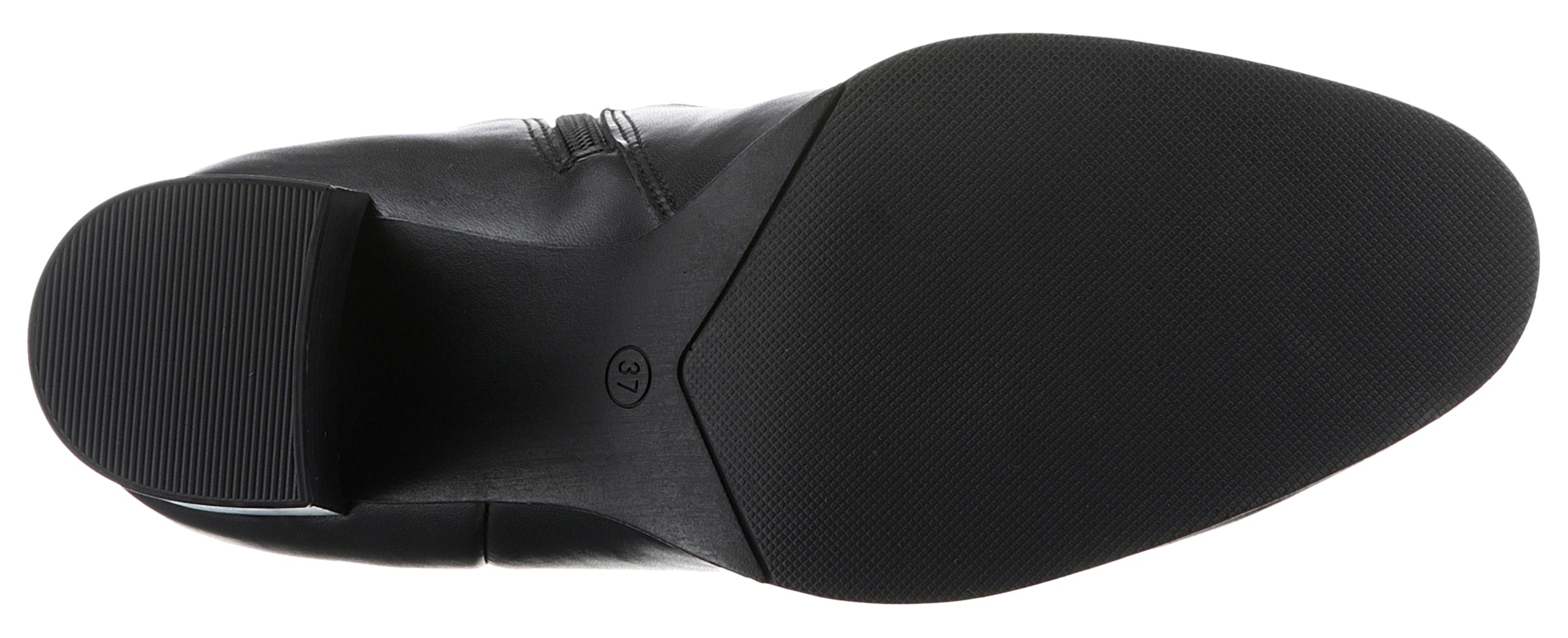 MARCO TOZZI Stiefelette, Blockabsatz, Businessschuh mit Falten im slouchy Look