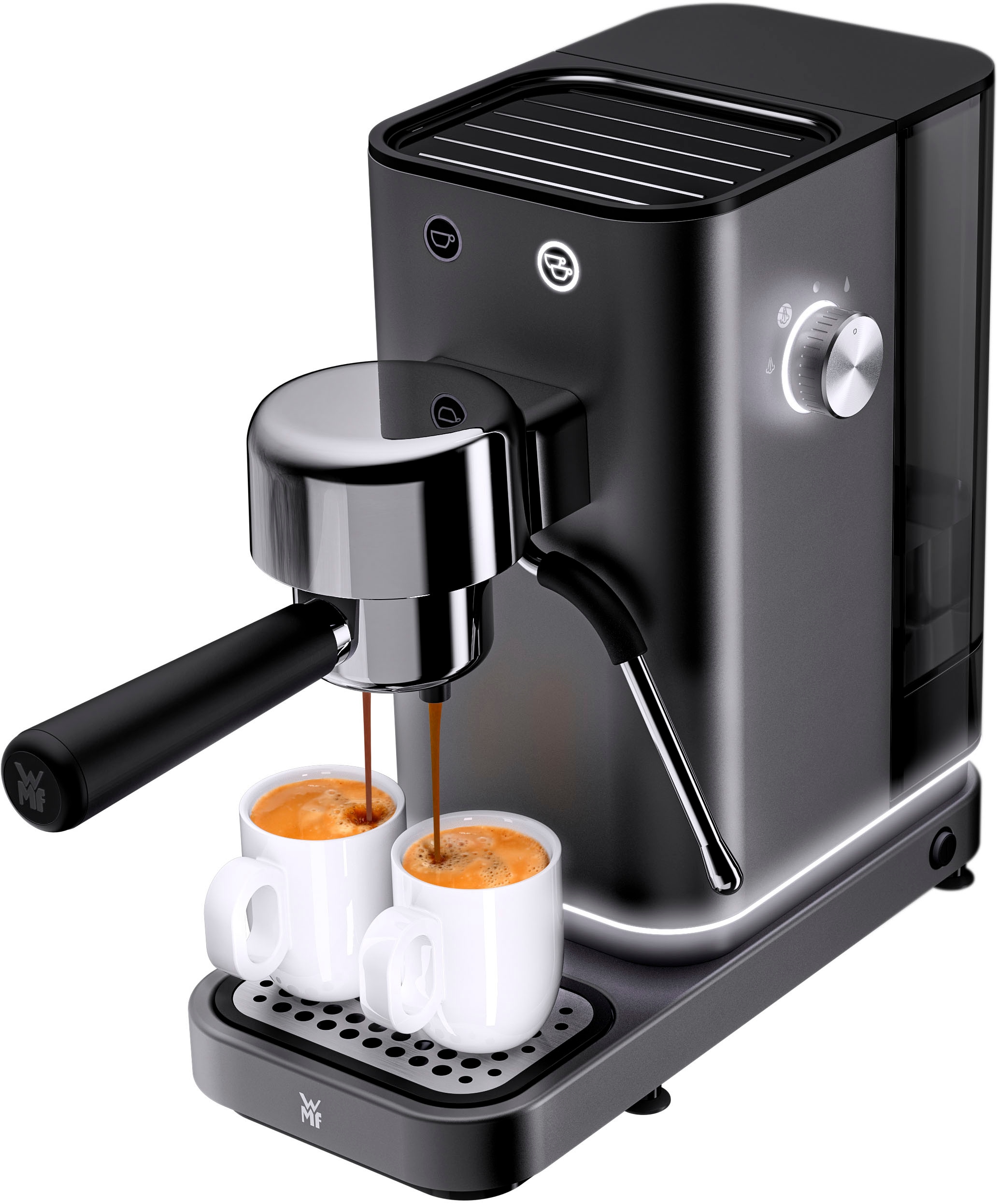 WMF Espressomaschine "Lumero Stone Grey, inkl. 3 Einsätzen & Abschlagbox, f günstig online kaufen