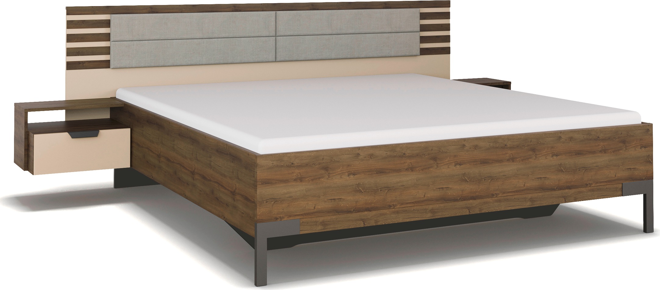 rauch Bettanlage "Bett Doppelbett Futonbett BAREA", mit Hängenachttischen u günstig online kaufen