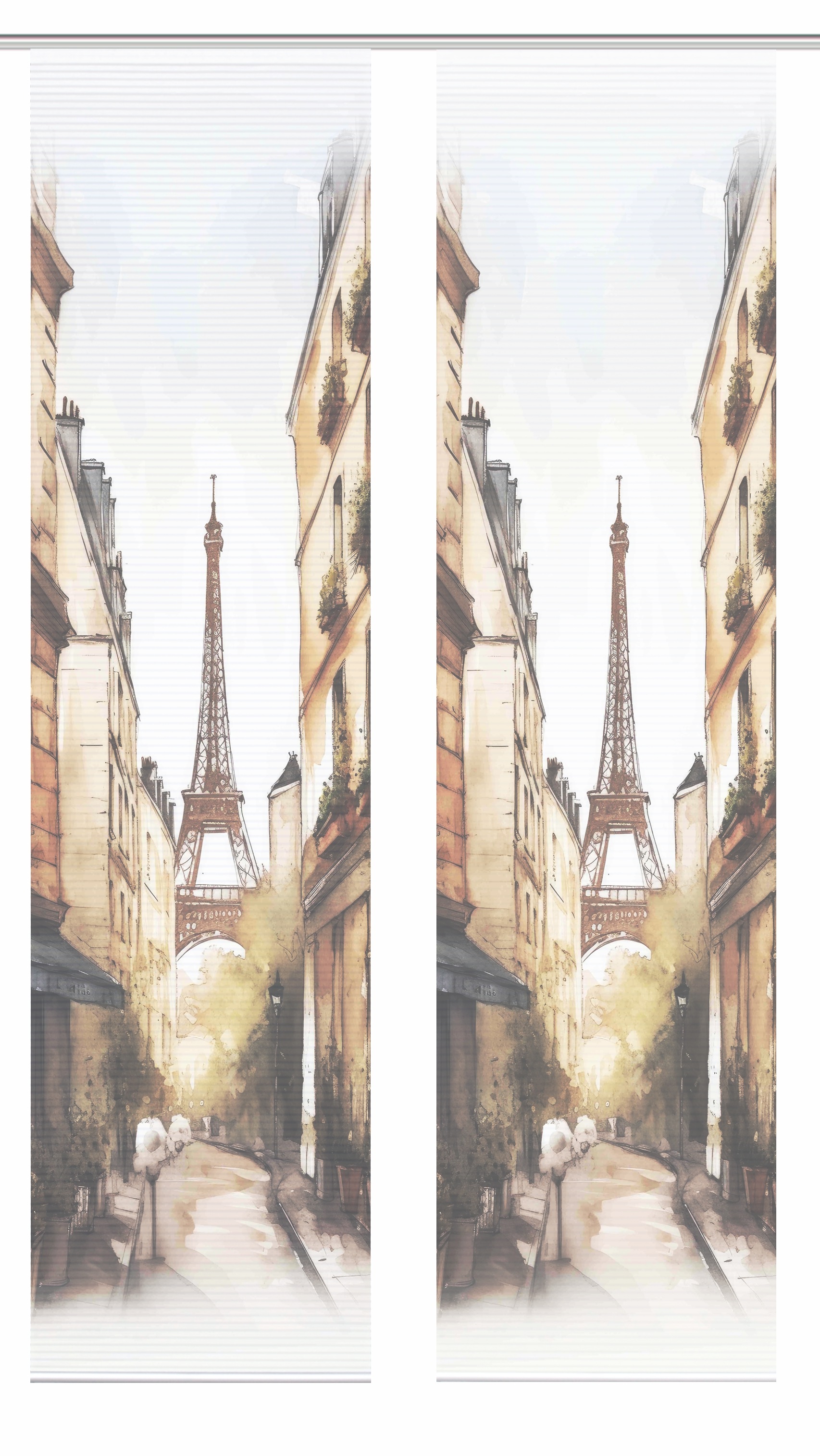 HOME in green Schiebegardine »FRANCQ« Paneelwagen 2 Stk. tlg. Bambusoptik, SET, recycelt, Digitaldruck