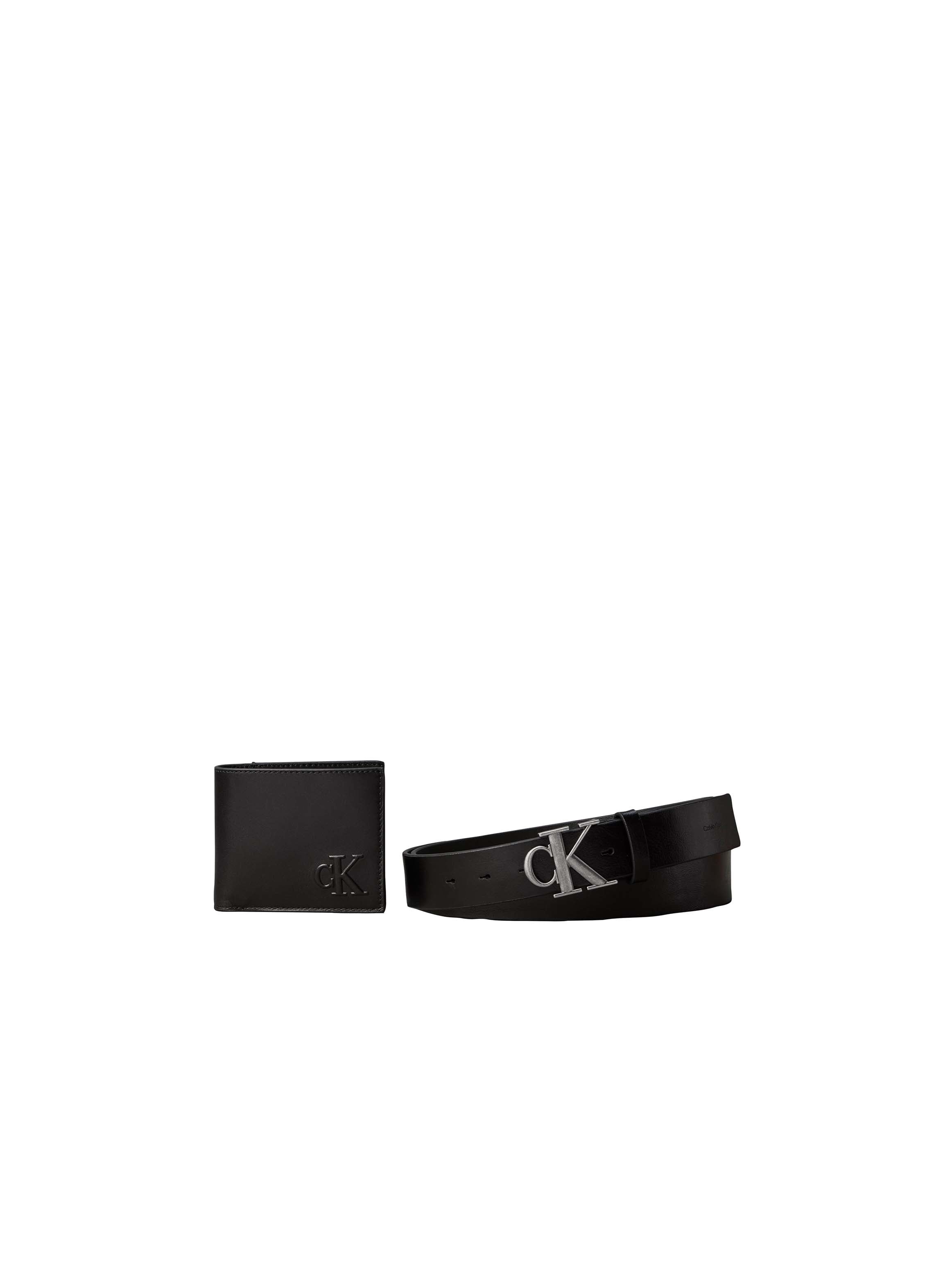 Calvin Klein Geldbörse "CK WALLET + BELT" Gelbörsen Set mit Gürtel, Portmonnaie mit Logodruck