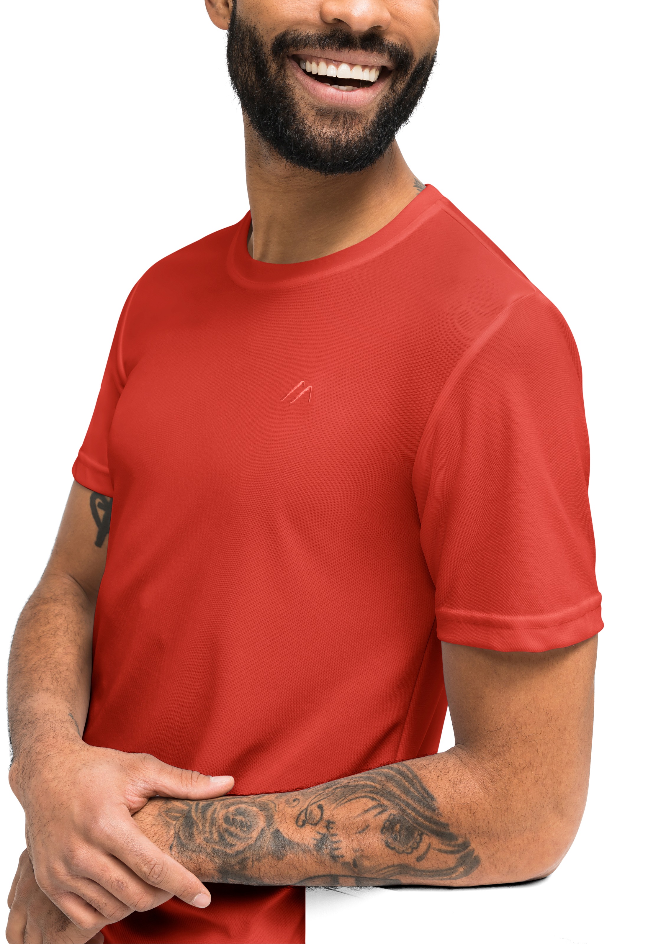 Maier Sports "Walter" Herren T-Shirt, rundhals pique Outdoorshirt, schnellt günstig online kaufen