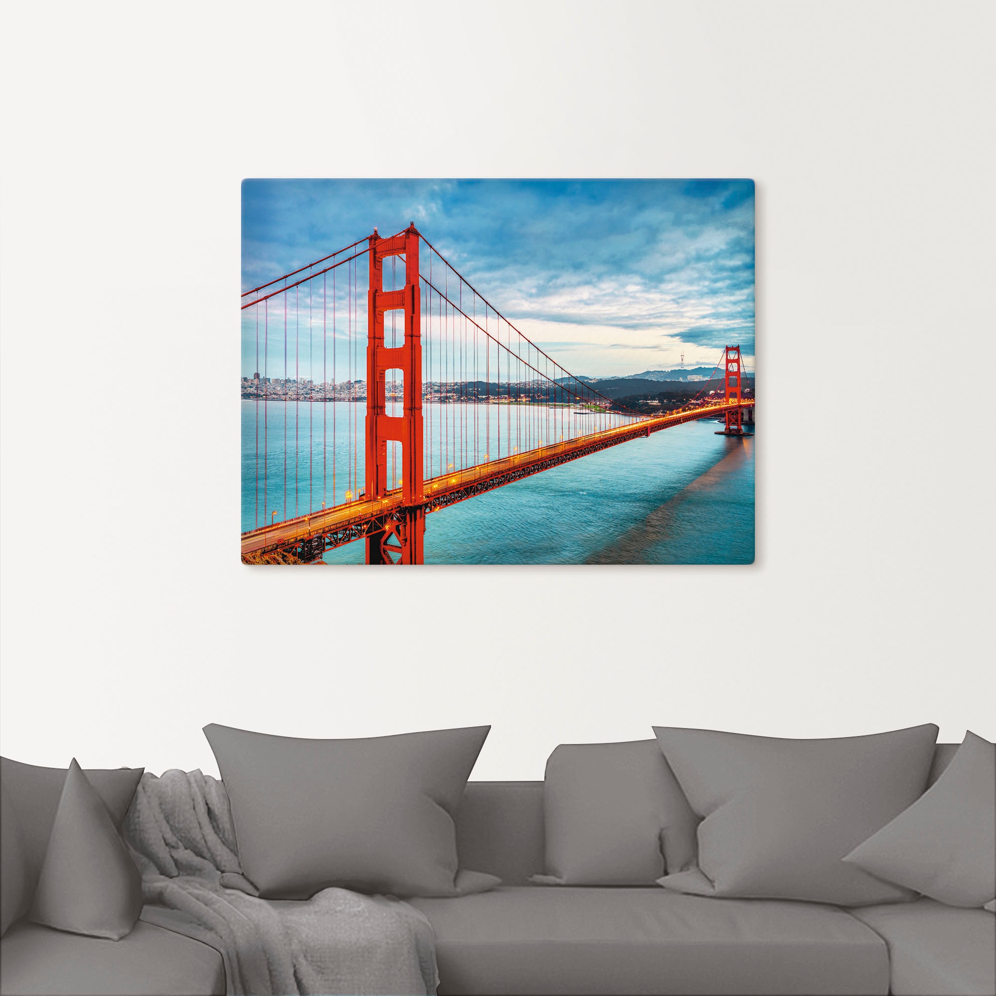 Artland Wandbild »Golden Gate Bridge«, Brücken, (1 St.), als Alubild,  Leinwandbild, Wandaufkleber oder Poster in versch. Größen kaufen | BAUR