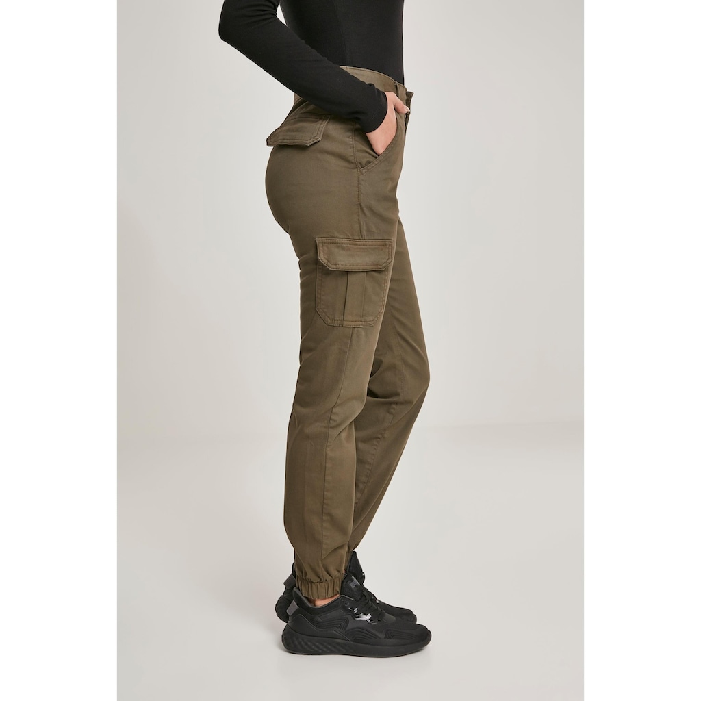 URBAN CLASSICS Cargohose »Urban Classics Damen Ladies High Waist Cargo Pants«, (1 tlg.)