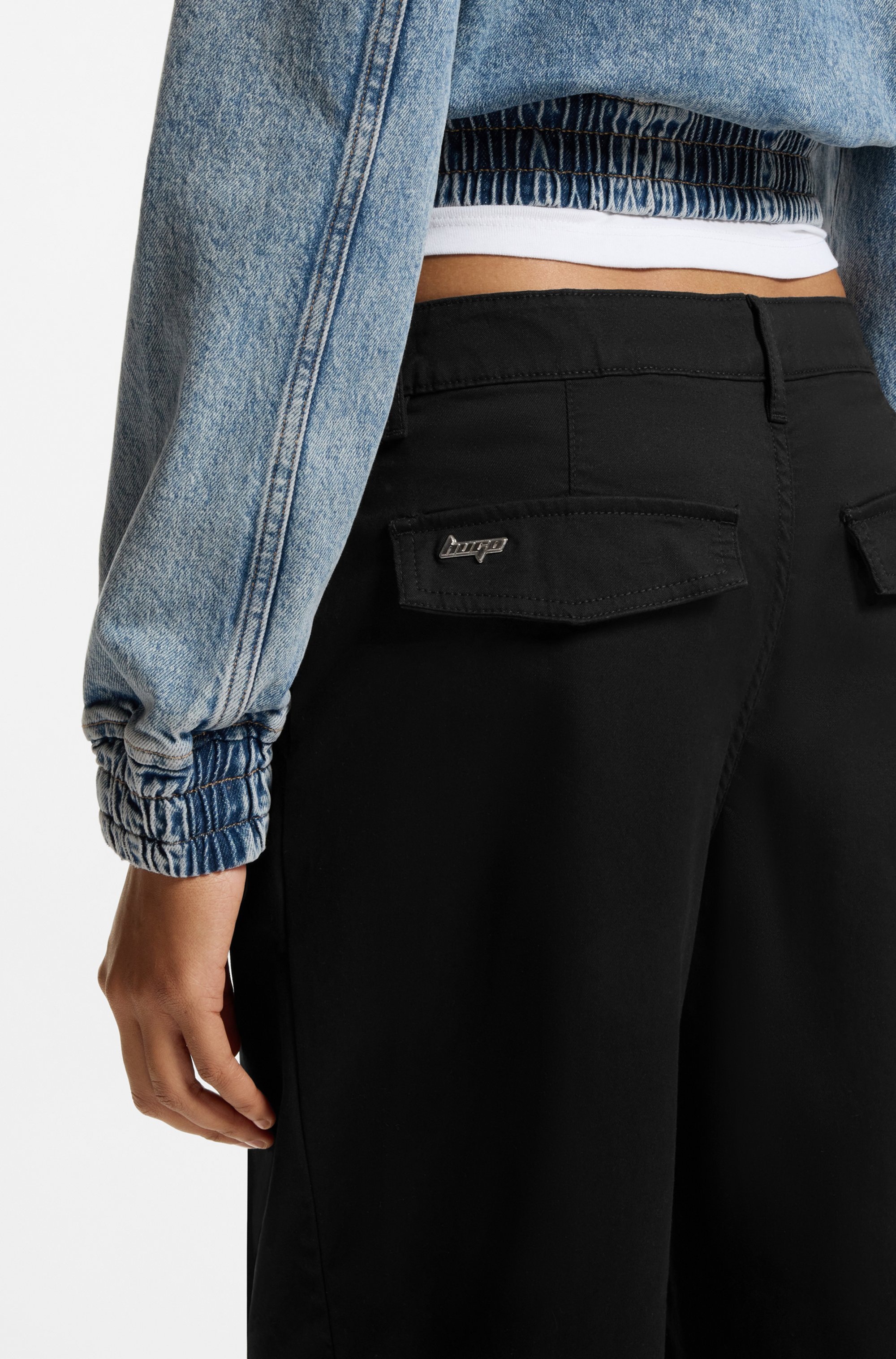 HUGO Blue Bundfaltenhose "Hulisea" Straight Leg günstig online kaufen