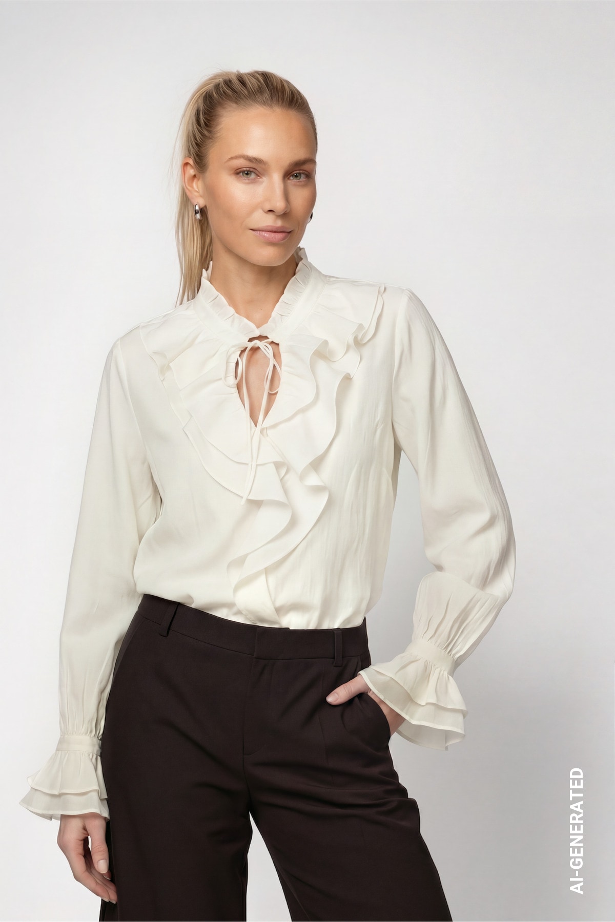 Monari Rüschenbluse "Bluse Rüschen" Regular fit mit Volantdetails