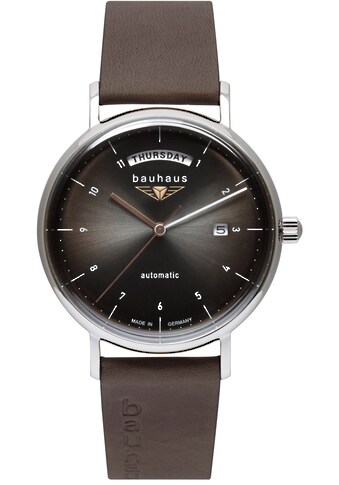 Automatikuhr »Bauhaus Edition, 2162-2«, Armbanduhr, Herrenuhr, Datum, Made in Germany