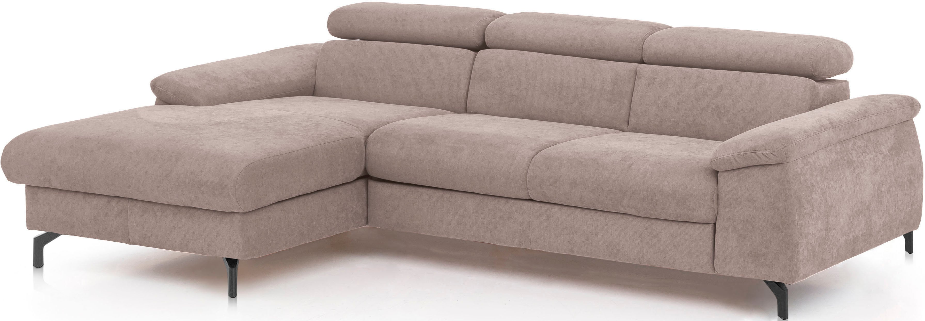 COTTA Ecksofa "Kitty L-Form, B: 242 cm" mit Kopfteilverstellung, optional Schlaffunktion & Bettkasten