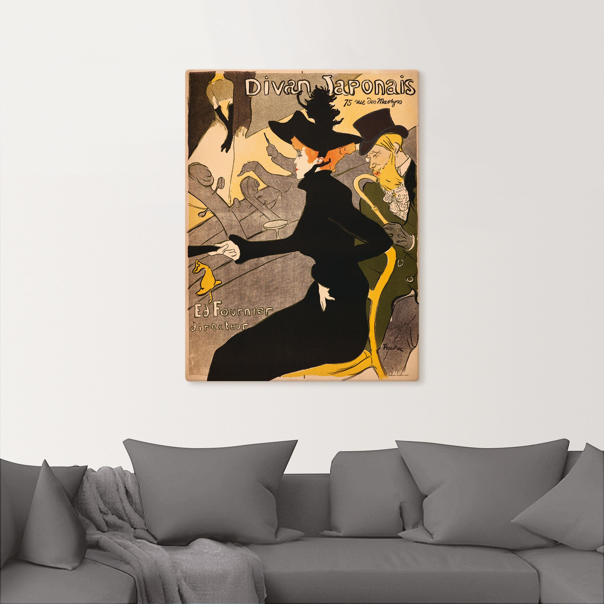Artland Leinwandbild »Divan Japonais. Frankreich, Paris«, Ausstellungsplakate, (1 St.), auf Keilrahmen gespannt