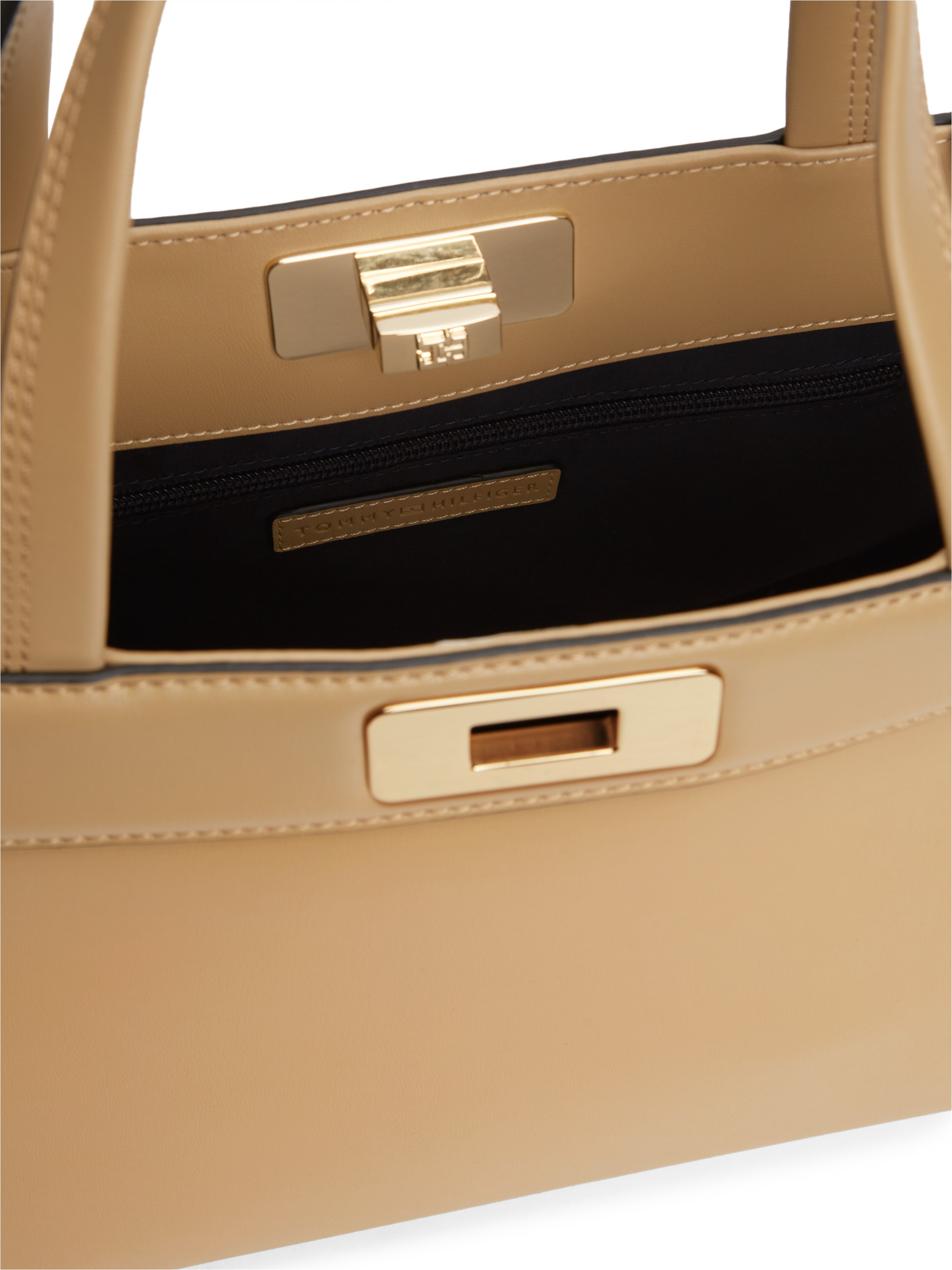 Tommy Hilfiger Henkeltasche »TH MODERN SATCHEL« Damen Tragetasche, Umhängetasche, mit goldfarbenen Details