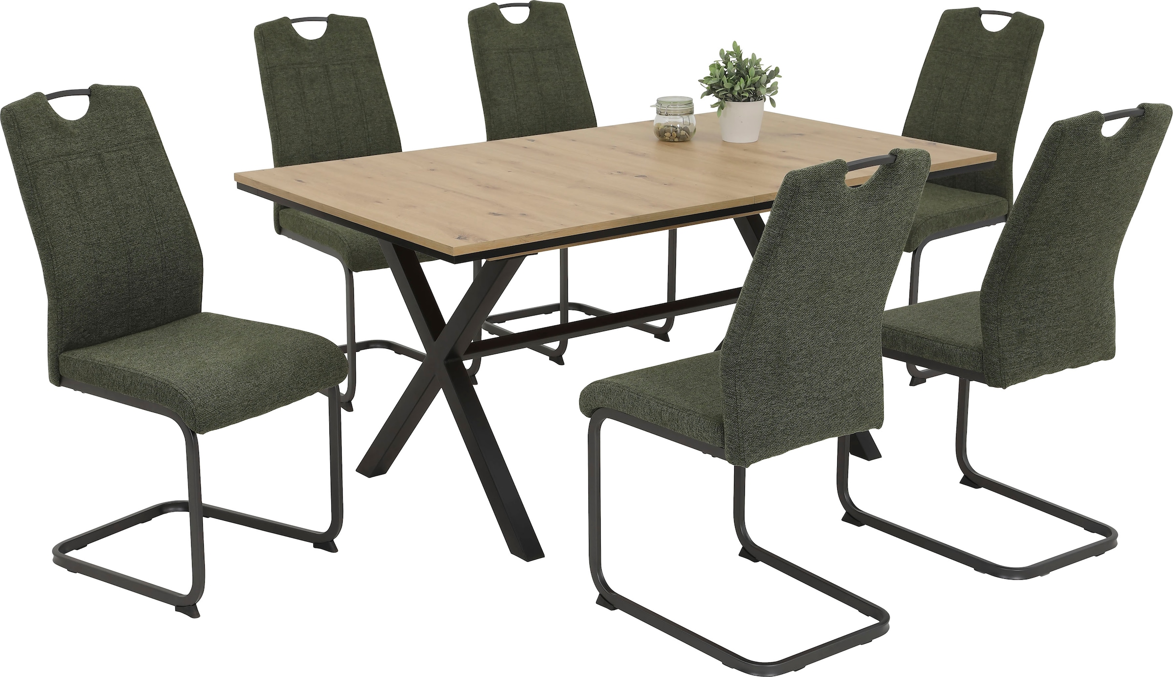 HELA Freischwinger »CHRISTINA«, (Set), 4 St., Webstoff, 1, 2 oder 4 Stück, Schwingstuhl