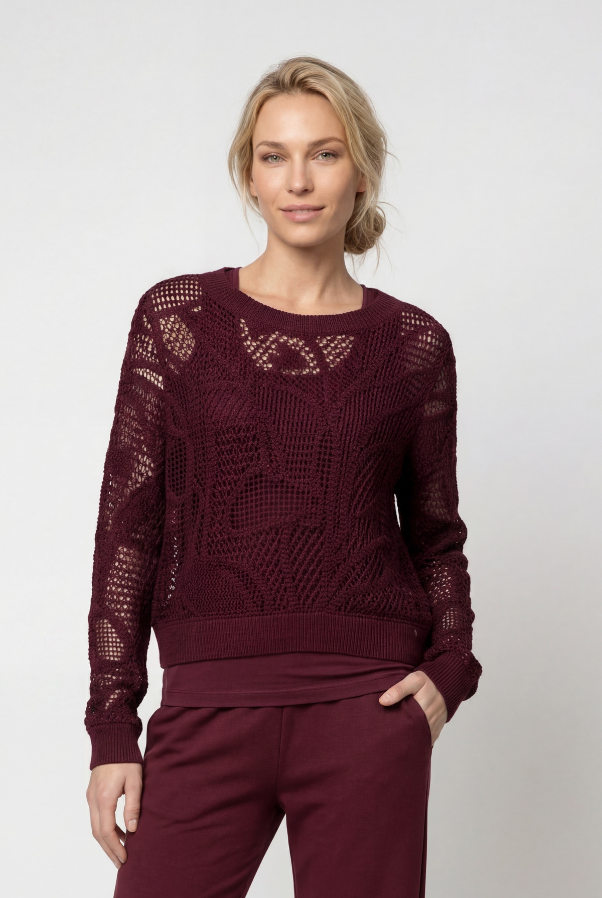 Monari Strickpullover "Pullover Cornelly" Regular fit mit Rundhalsauschnitt