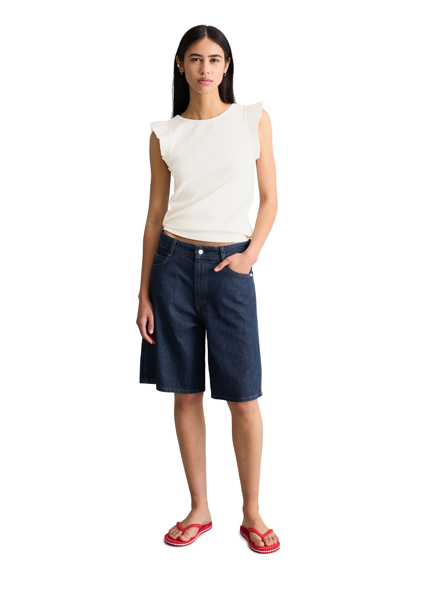 Marc O'Polo DENIM T-Shirt »aus Bio-Baumwolle-Mix«