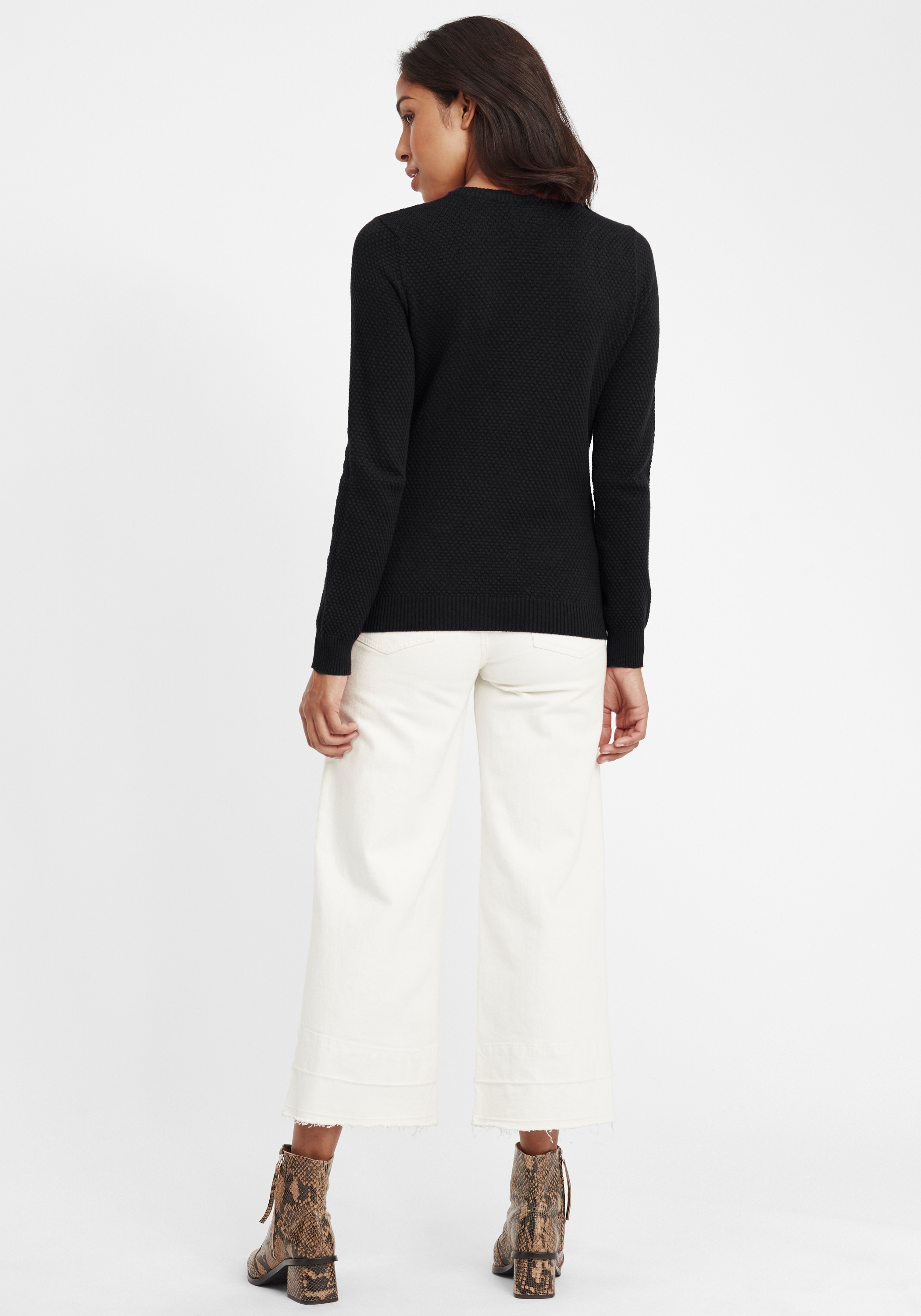 OXMO Strickfleece-Pullover »Strickpullover OXSarah«