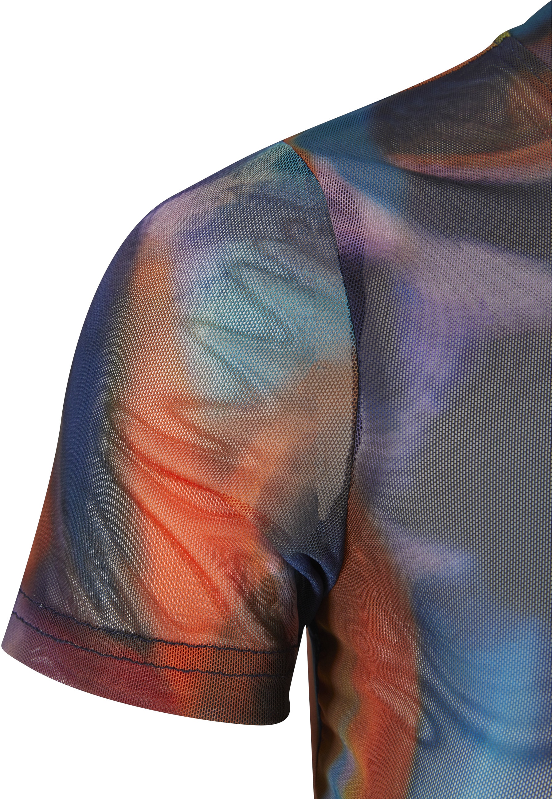 URBAN CLASSICS T-Shirt »Urban Classics Damen Ladies AOP Mesh Tee« 1 Stk.