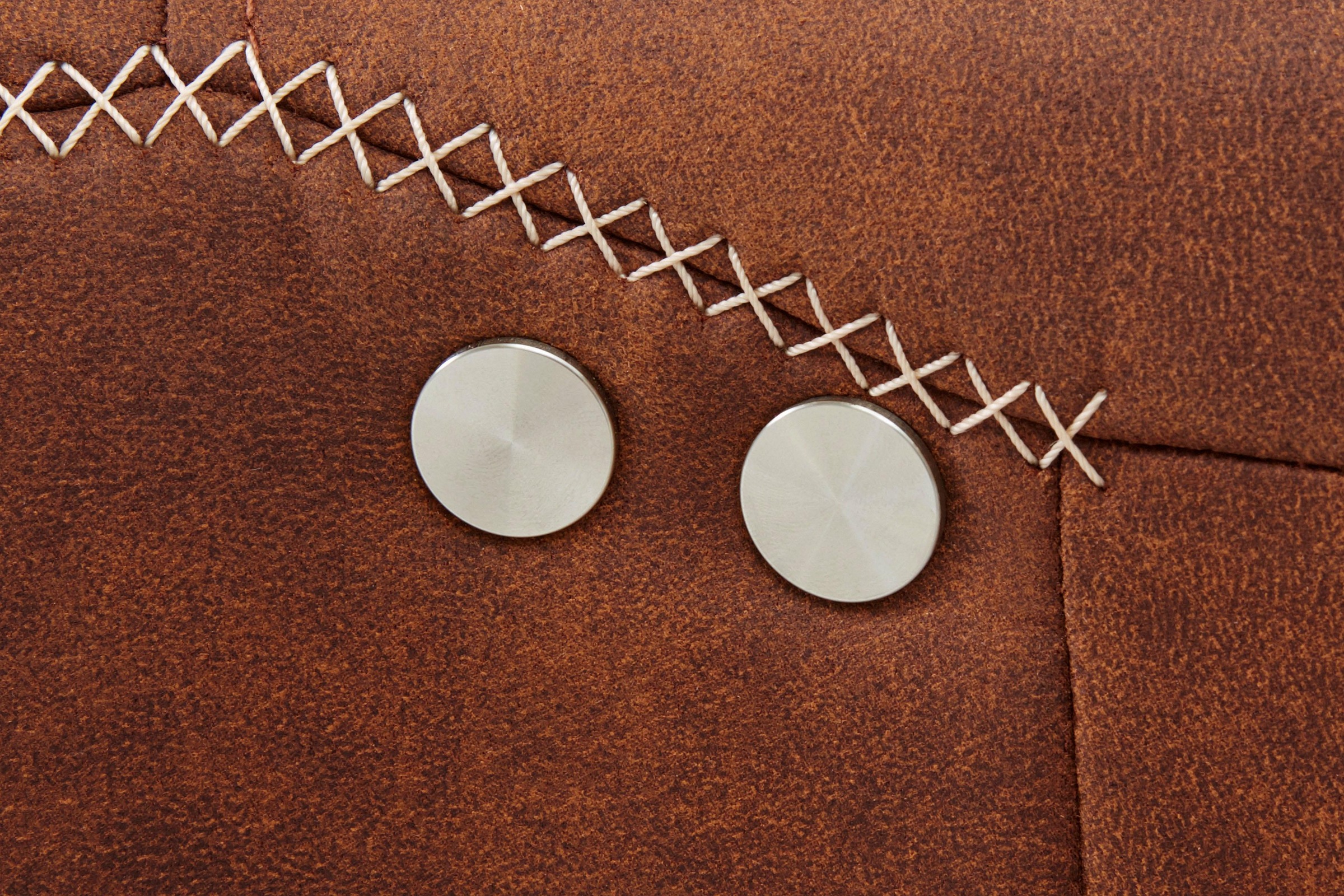 Places of Style Ecksofa »Varese L-Form«, Kreuznaht in beige