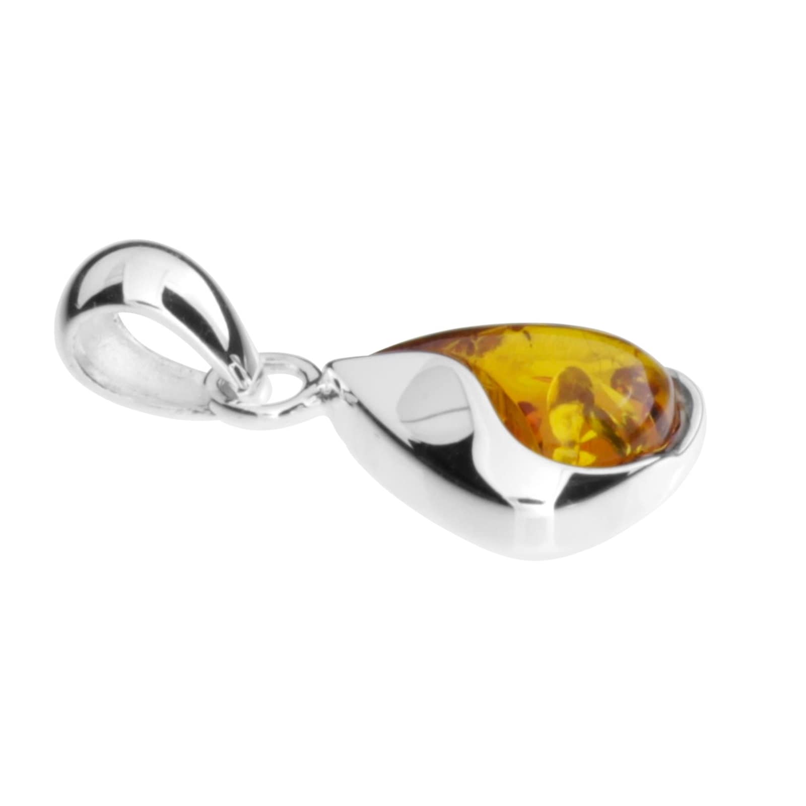OSTSEE-SCHMUCK Kettenanhänger »- Jeska 20 mm - Silber 925/000 - Bernstein«