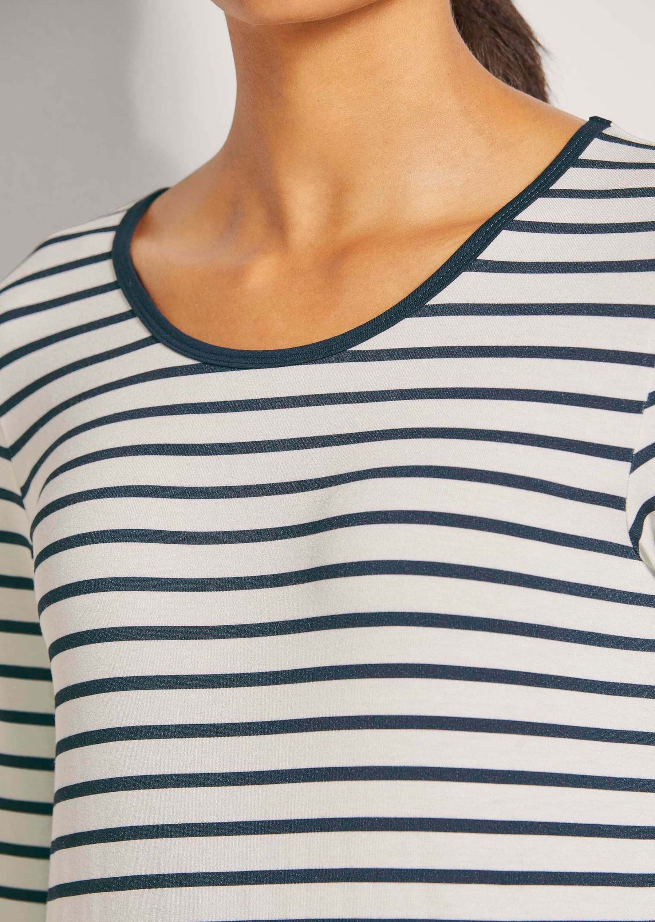 MADELEINE Langarmshirt »Ringelshirt Kurzes Rundhals-Shirt«