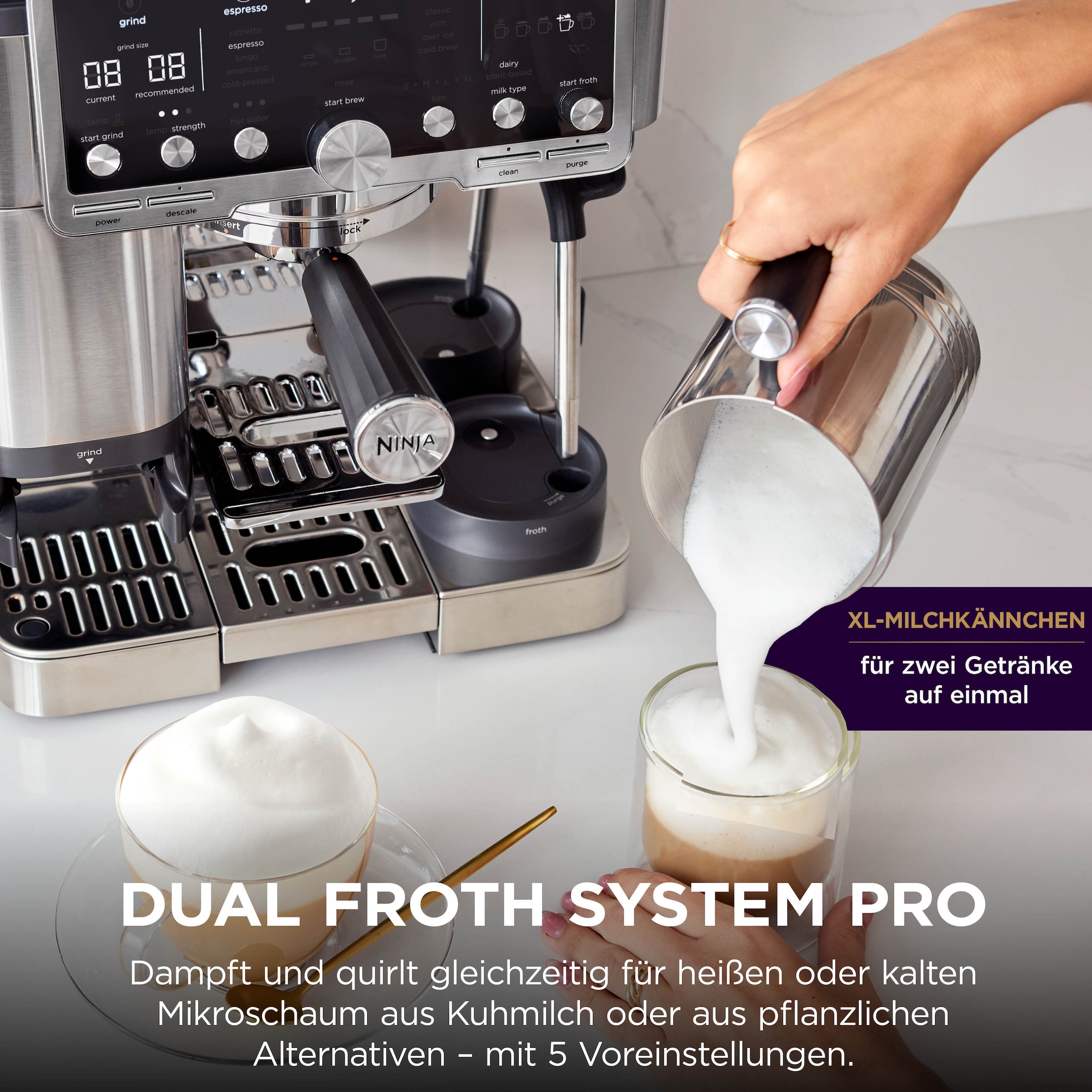 NINJA Espressomaschine »ES655EU  Luxe Café Premier Plus-Serie« Drei Maschinen in einer: Espresso-, Filterkaffee- und Cold Brew